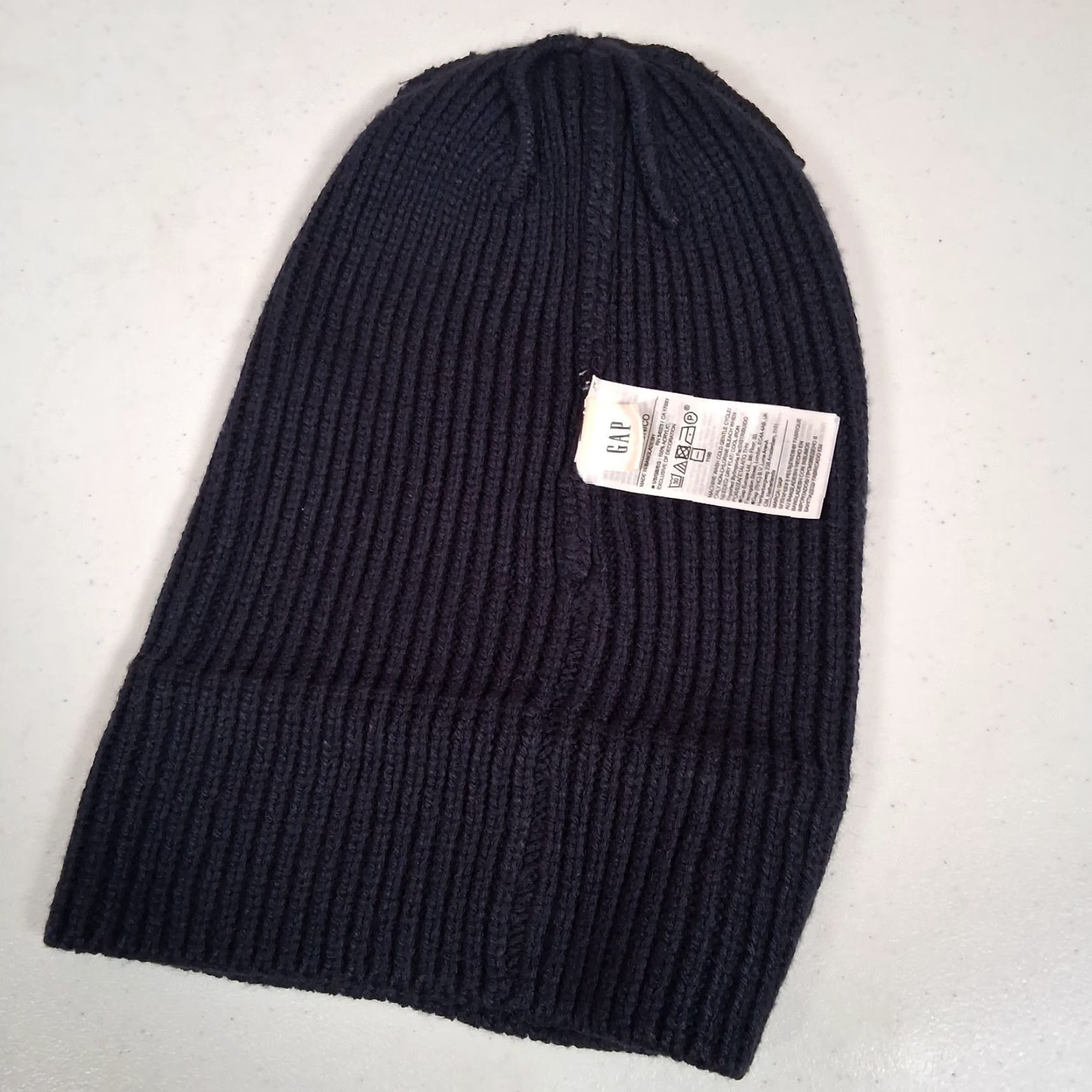 Gap GAP Beanie Hat Unisex Adults One Size Navy Blue Knit Acrylic Ribbed Stretch Embroidered Logo Classic GAP Hat Beanie Fall Winter Size ONE SIZE - 7 Thumbnail