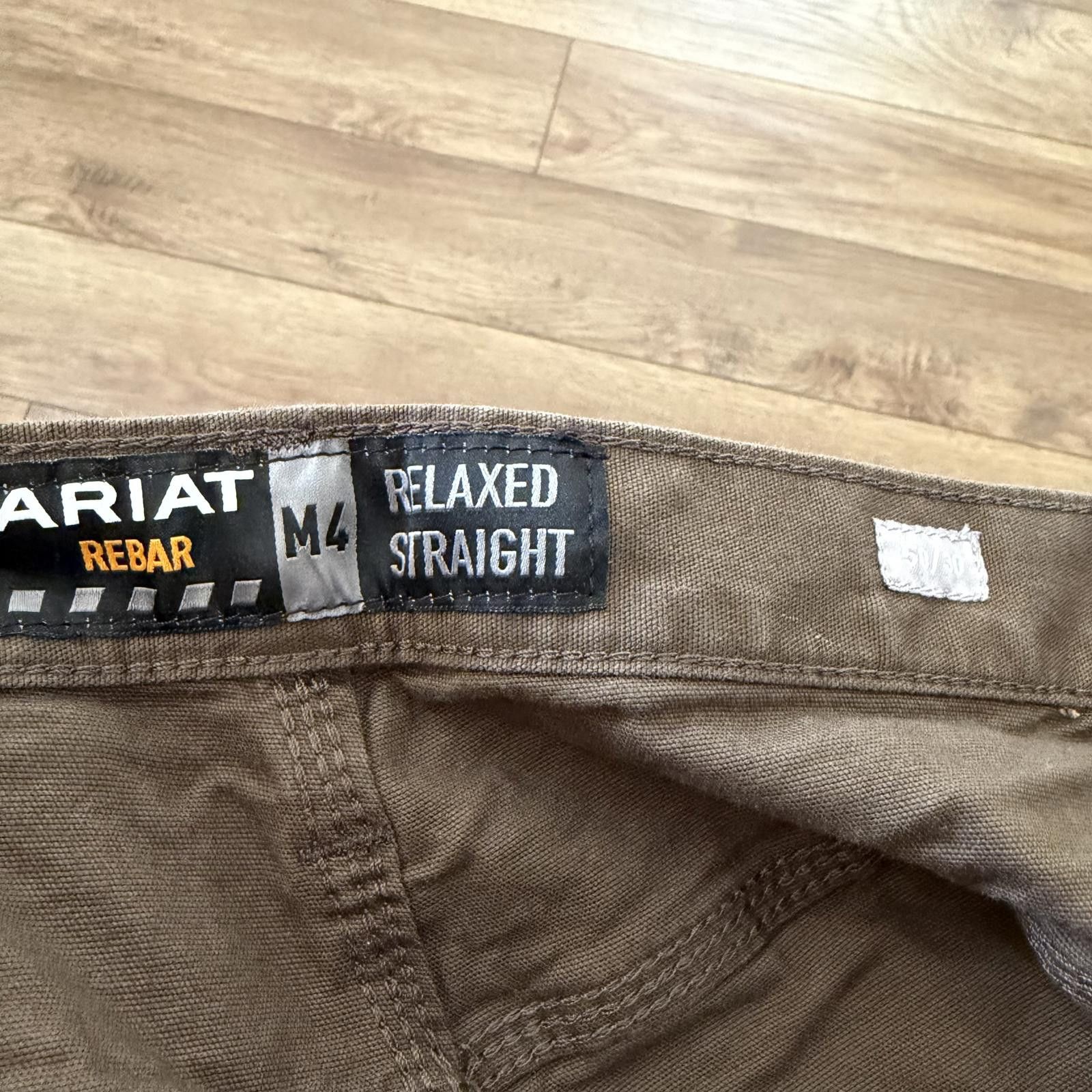 Ariat Ariat Rebar M4 Relaxed Straight Brown Work Pants 50x30 Size US 44 / EU 60 - 3 Thumbnail