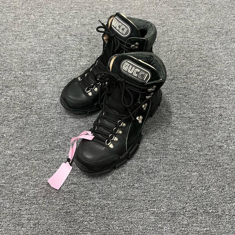 Gucci Gucci Flashtrek Black Leather Lace-Up Boots Size US 8.5 / EU 41-42 - 2 Thumbnail