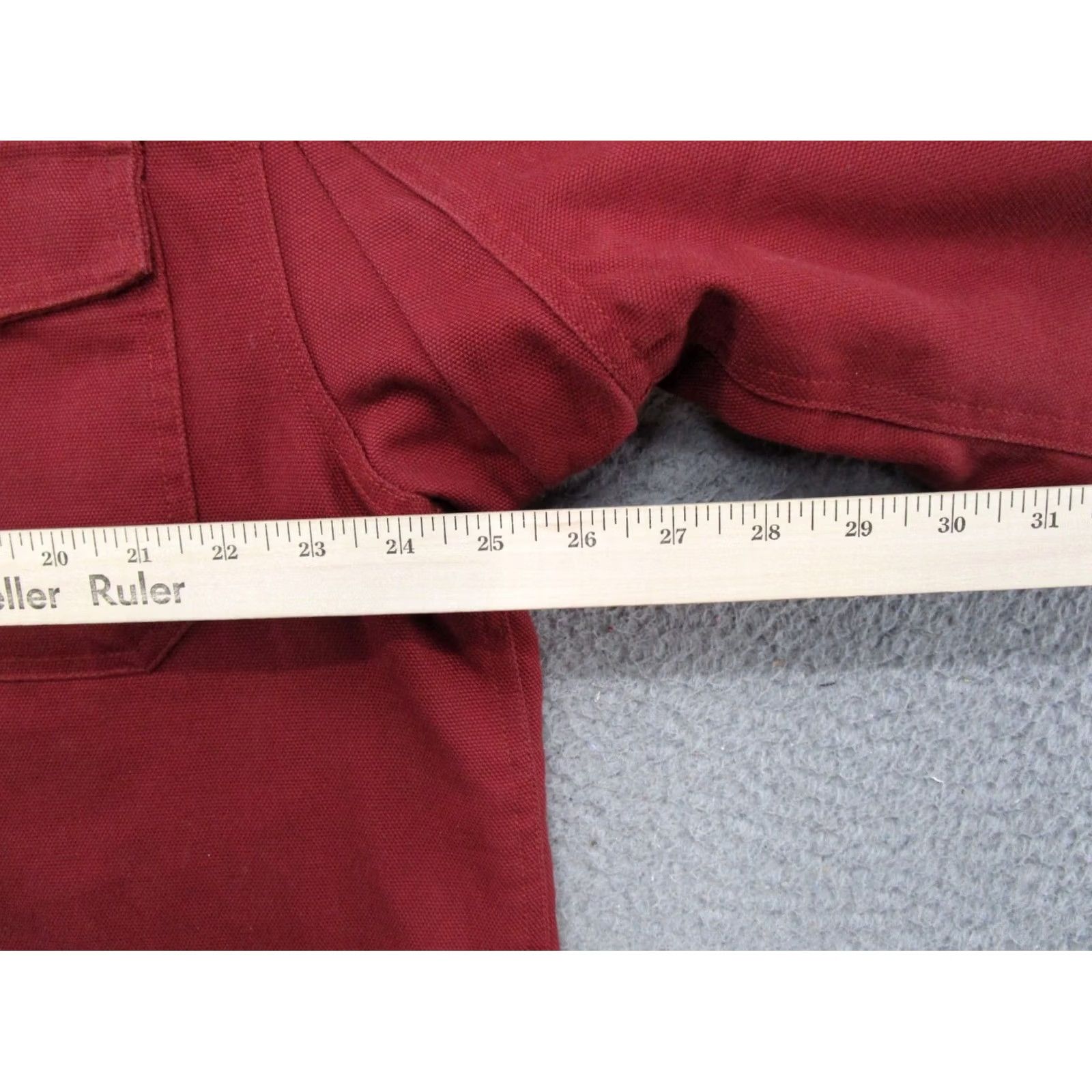 Vintage Duluth Trading Jacket Mens Heavy Canvas Workwear Fleece Lined Snap Size L Red Varsity Jacket Winter Relaxed 90s Mens Size US L / EU 52-54 / 3 - 5 Thumbnail