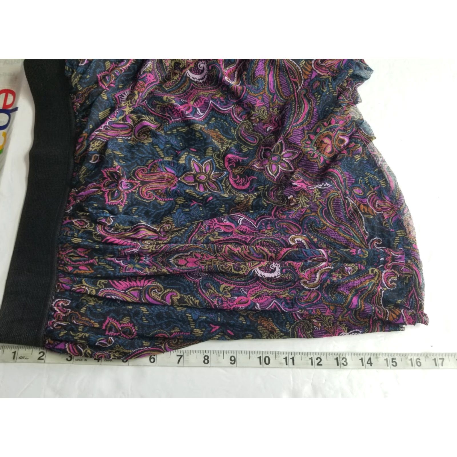 Express NWT Express Womens Floral Pleated Short Mini Skirt Size Medium Multi-Color Polyester Size 32" / US 10 / IT 46 - 4 Thumbnail