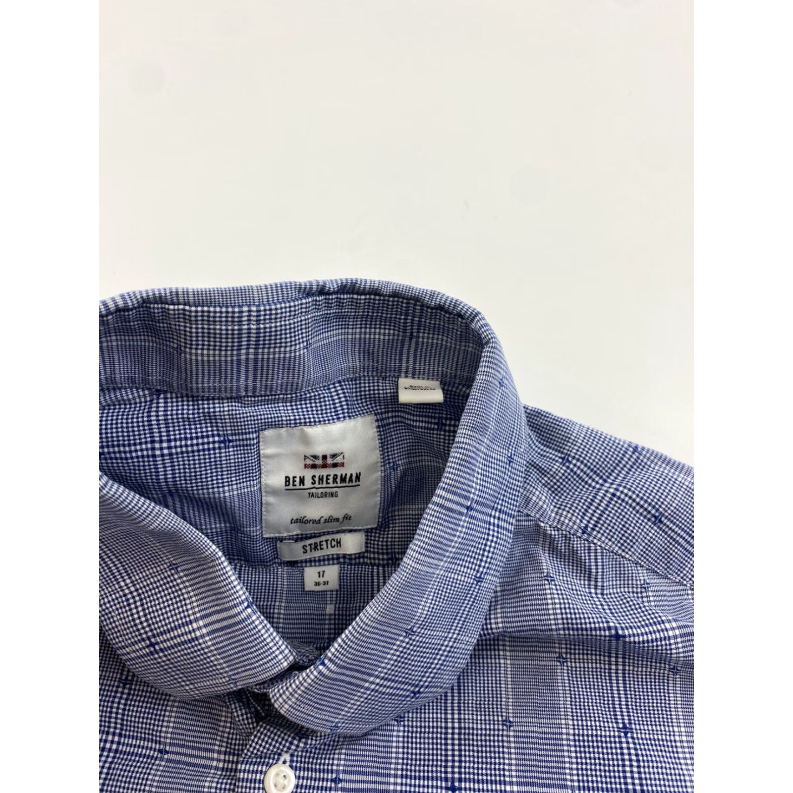 Ben Sherman Ben Sherman Button-Up Shirt Mens 17 36-37 Blue Plaid Long Sleeve Size US XL / EU 56 / 4 - 2 Thumbnail
