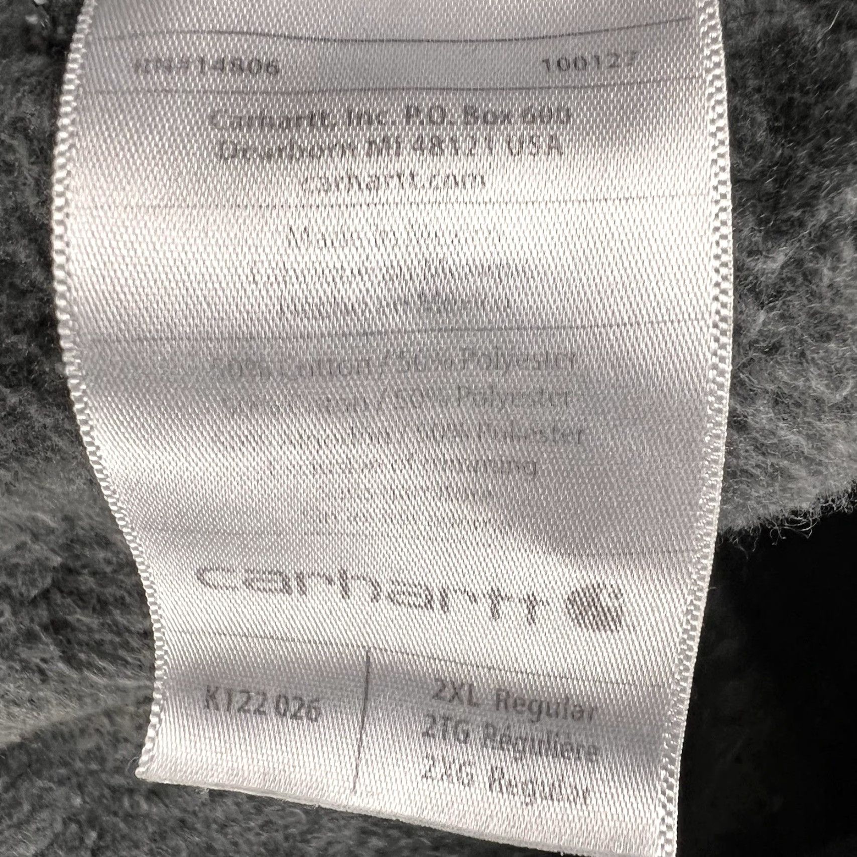 Carhartt Carhartt Hoodie Mens 2XL Gray Original Fit Full Zip Hooded Workwear Reading K122026 Size US XXL / EU 58 / 5 - 4 Thumbnail