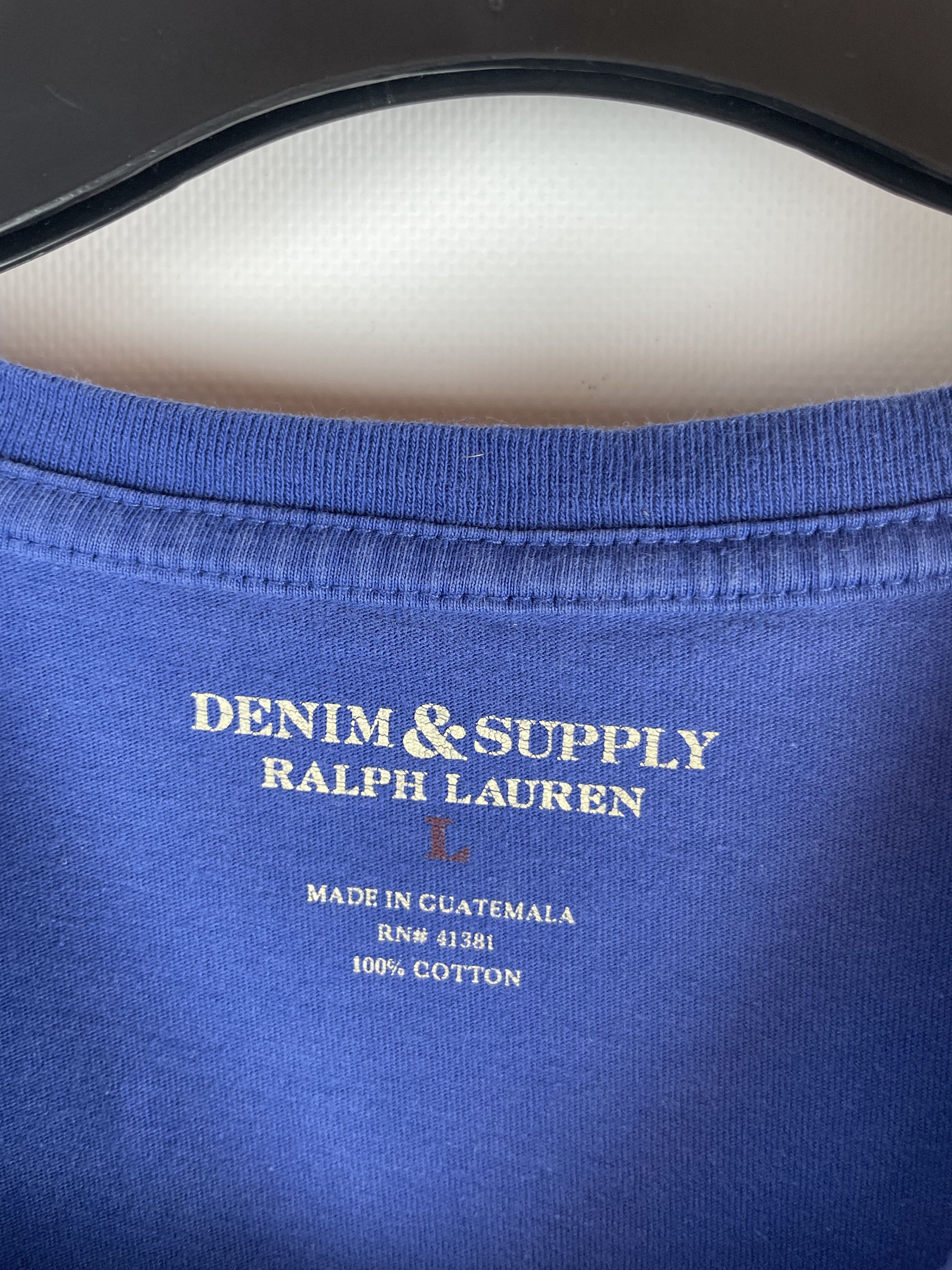 Denim & Supply Ralph Lauren × Polo Ralph Lauren × Vintage Denim And Supply Ralph Lauren Mens T-Shirt Tee Size US L / EU 52-54 / 3 - 4 Thumbnail