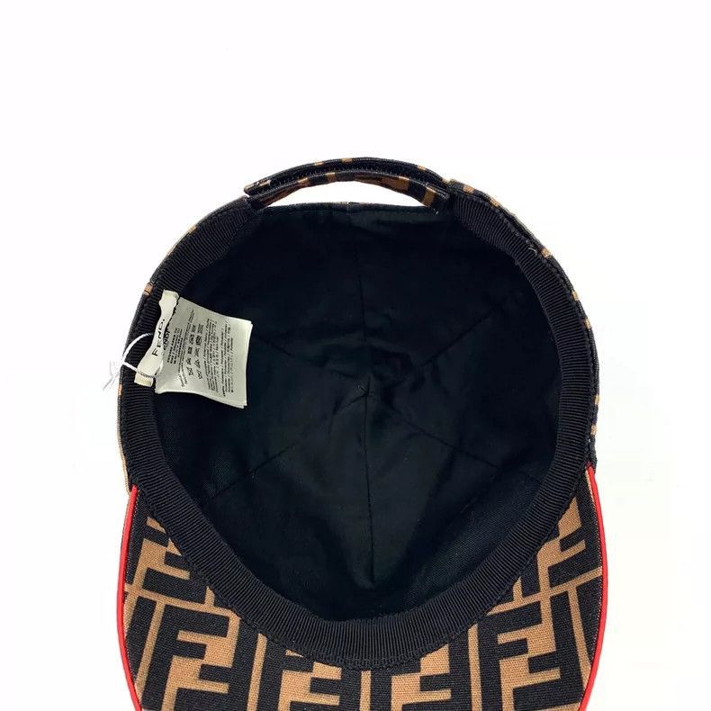 Fendi Fendi Brown Logo Pattern Baseball Cap Size ONE SIZE - 6 Thumbnail