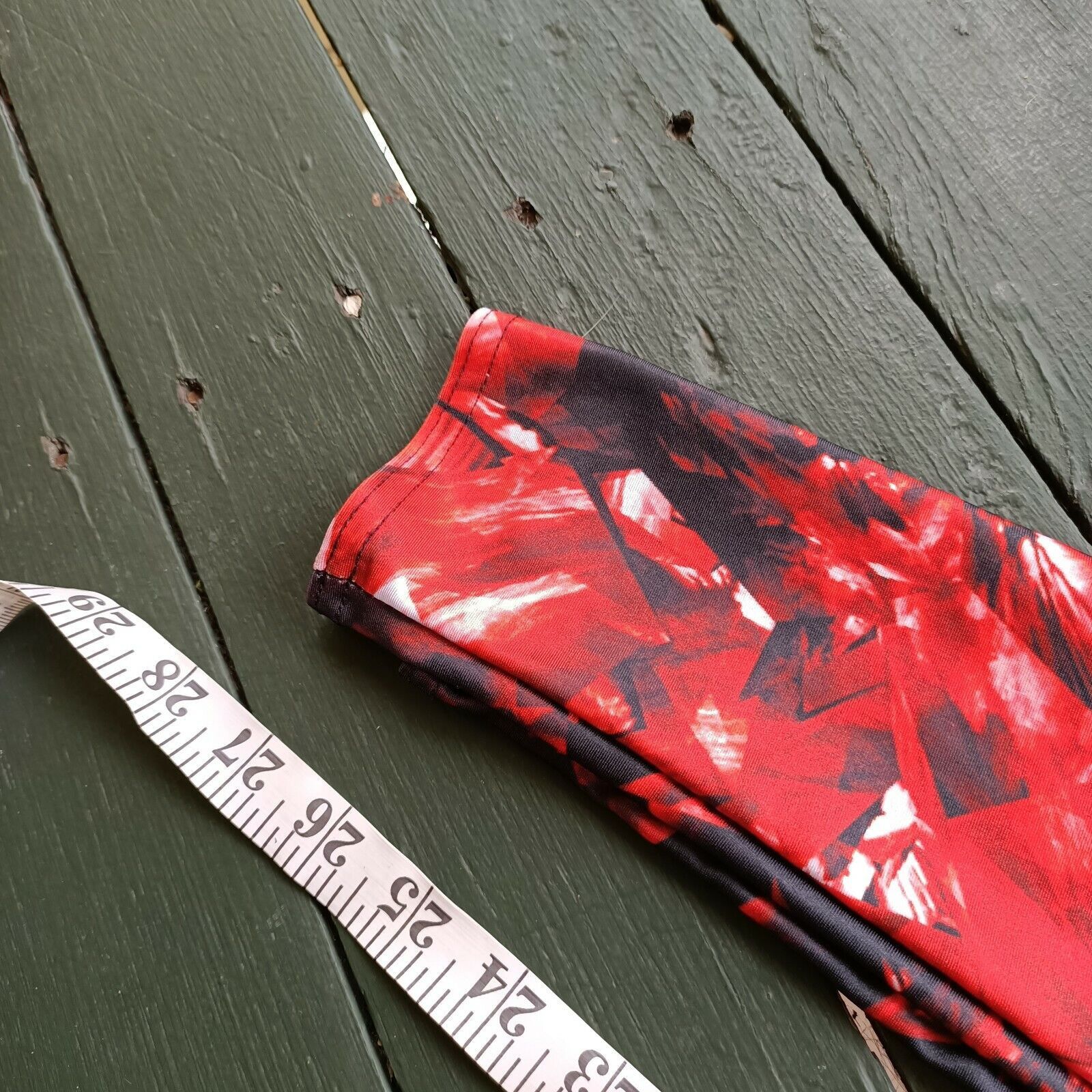 Man Made In Australia Black Milk Leggings Red Black Ruby High Waist Limited Size 27" / US 4 / IT 40 - 12 Thumbnail
