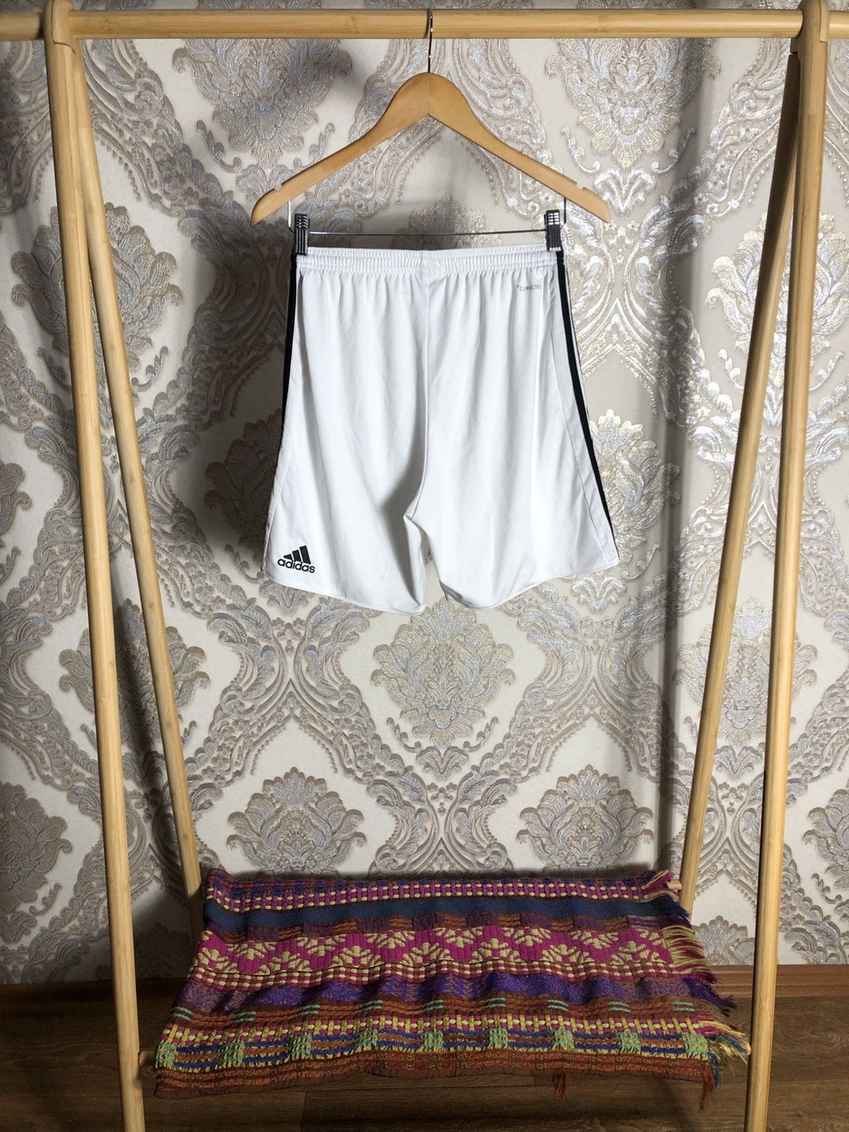 Vintage VERY RARE ADIDAS FC MANCHESTER UNITED SOCCER SHORTS Y2K 90s Size US 32 / EU 48 - 6 Thumbnail