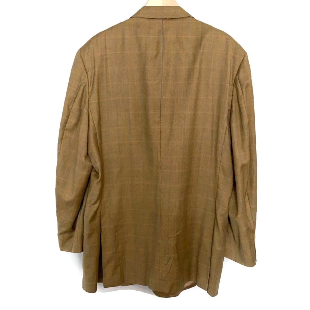 Luigi Bianchi Luigi Bianchi Mantova Suit Jacket Brown Herringbone Flap Pockets XXL Regular Mens Size 48R - 2 Thumbnail