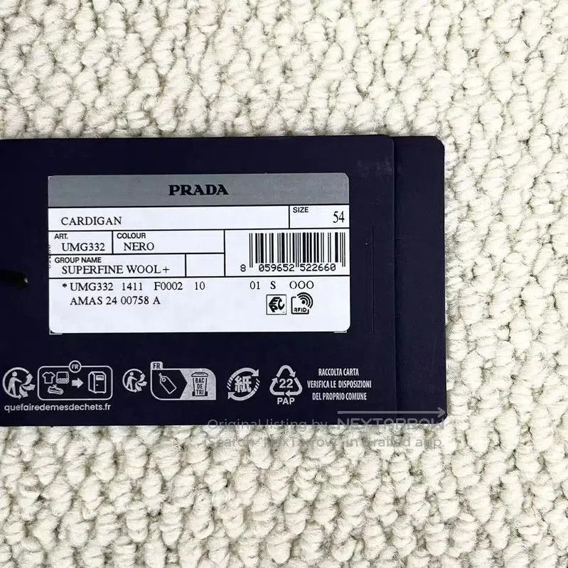 Prada Prada Black Wool Long Coat for Men. Size US XL / EU 56 / 4 - 4 Thumbnail