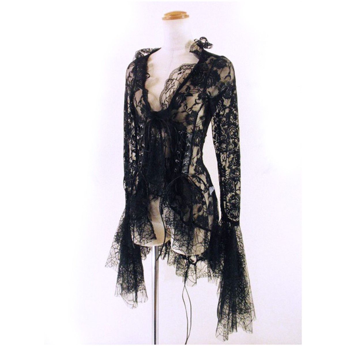 If Six Was Nine Dark romantic princess goth lace top 🧛🏻‍♀️🖤 Size S / US 4 / IT 40 - 1 Thumbnail
