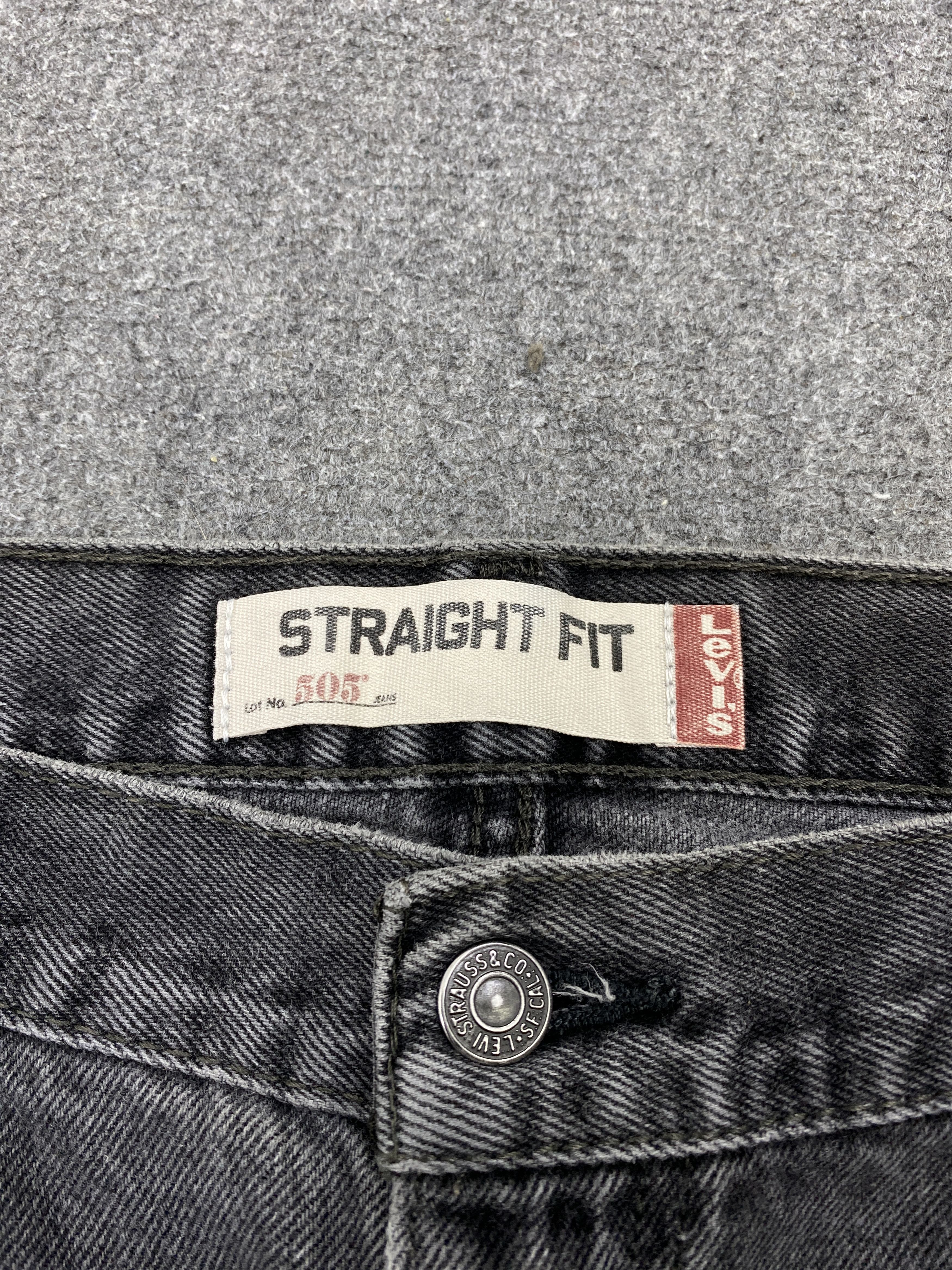 Levi's × Vintage Vintage Levi's 505 Faded Black Denim Jeans Size US 34 / EU 50 - 7 Thumbnail