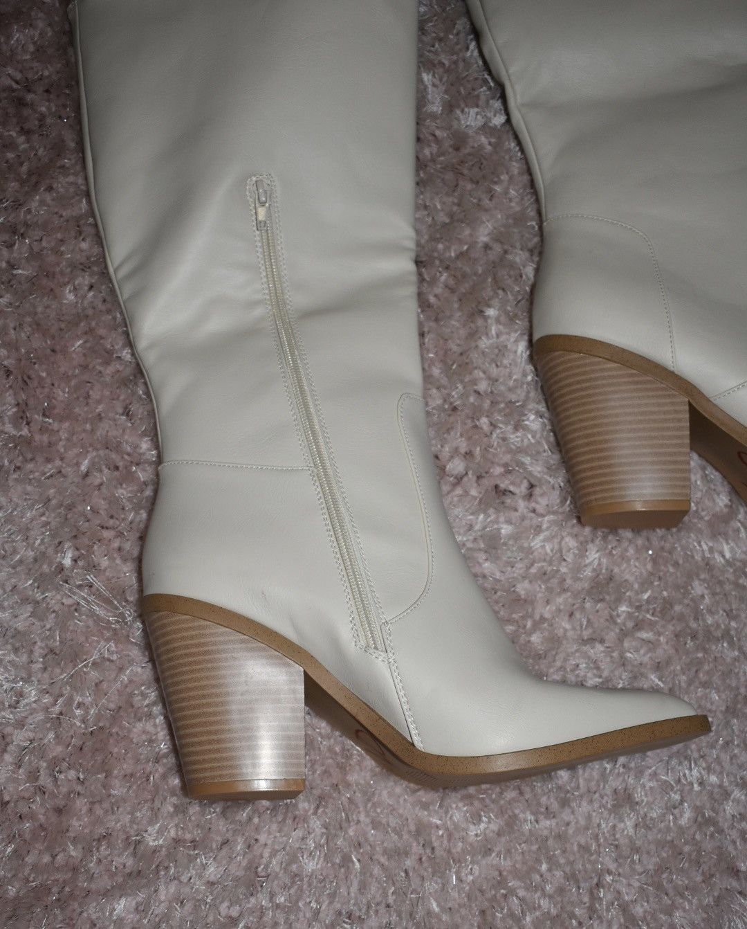 Other NEW Michele Eyelet White Heeled Pointed Toe Boots Size 10 Size US 10 / IT 40 - 1 Thumbnail