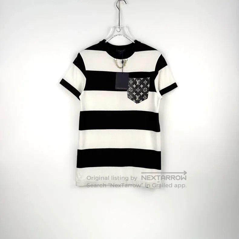 Louis Vuitton Louis Vuitton Black and white striped denim presbyopic poc Size S / US 4 / IT 40 - 3 Thumbnail