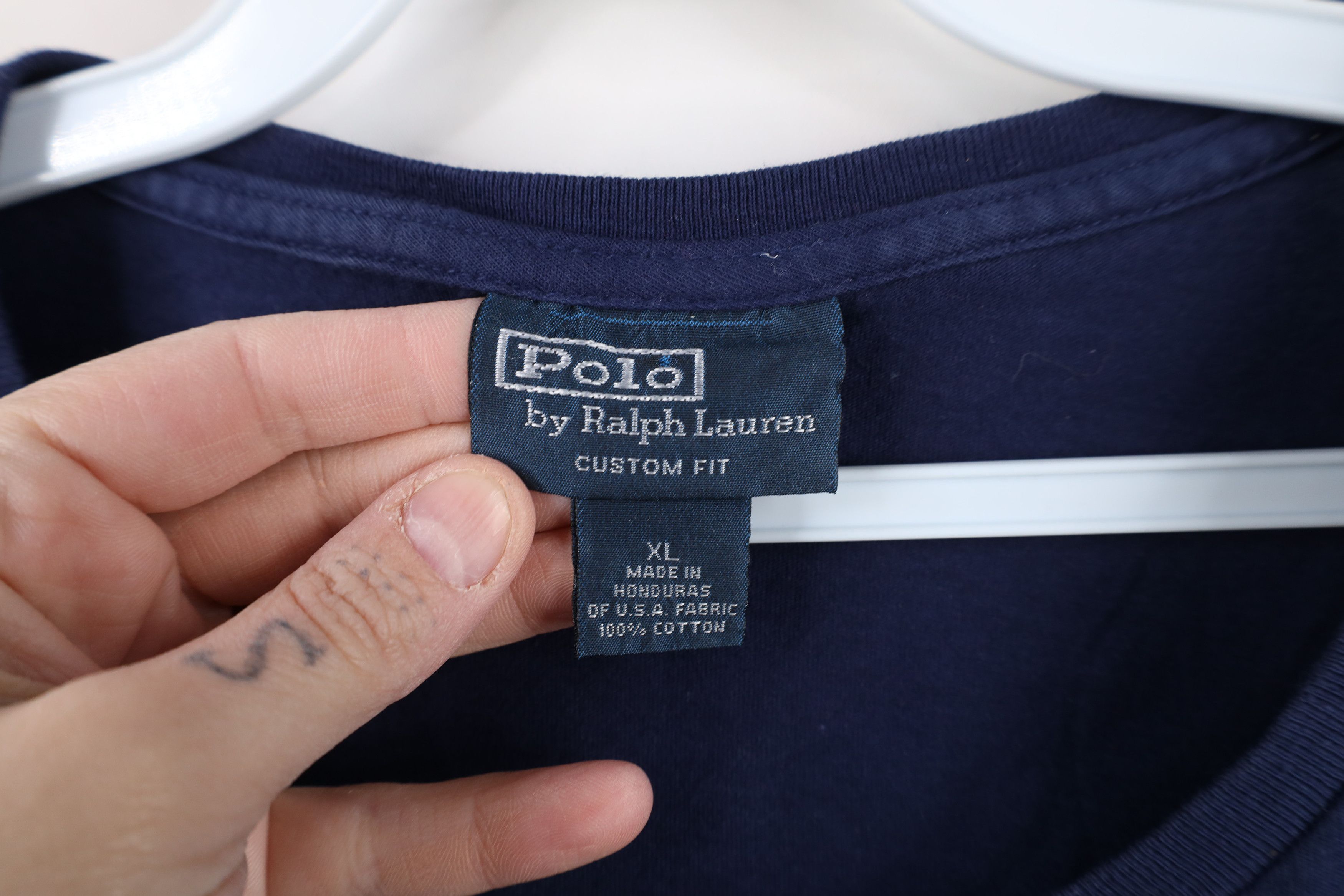 Ralph Lauren × Vintage Vintage 90s Ralph Lauren Boat Anchor Marine T-Shirt Blue Size US XL / EU 56 / 4 - 9 Thumbnail