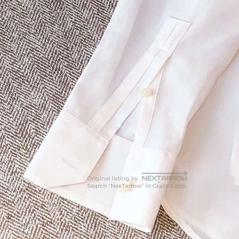 Saint Laurent Paris Saint Laurent White Silk Paris Collar Shirt. Size S / US 4 / IT 40 - 4 Thumbnail