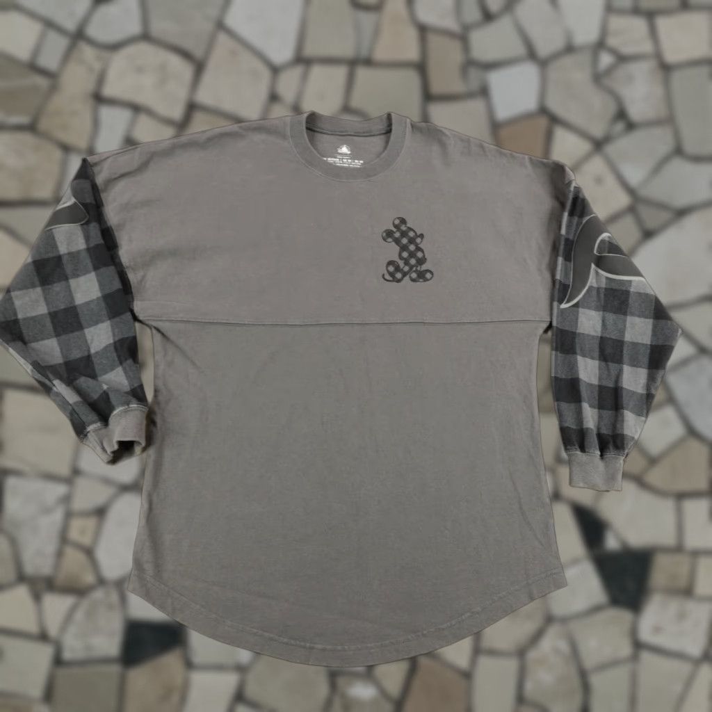 Disney Mickey Mouse Shirt Mens XS Gray Long Sleeve Spirit Jersey Disneyland Resort