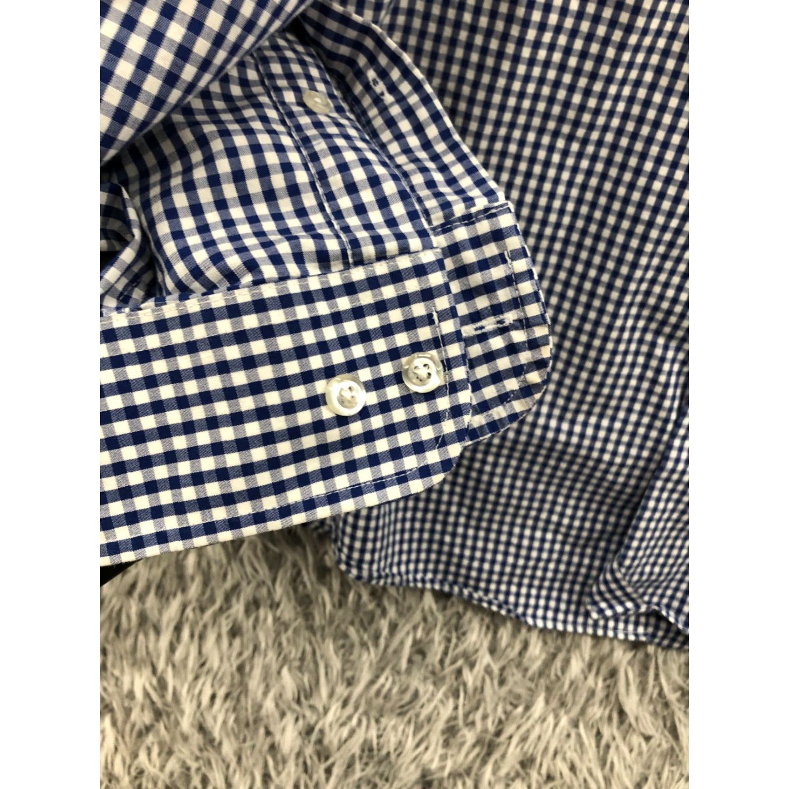 Vintage John Bartlett Statements Slim Fit Shirt Size 17.5 Mens Blue Gingham Check Shirt Slim Fit Mens 17.5 Blue Check John Bartlett Size US XXL / EU 58 / 5 - 2 Thumbnail