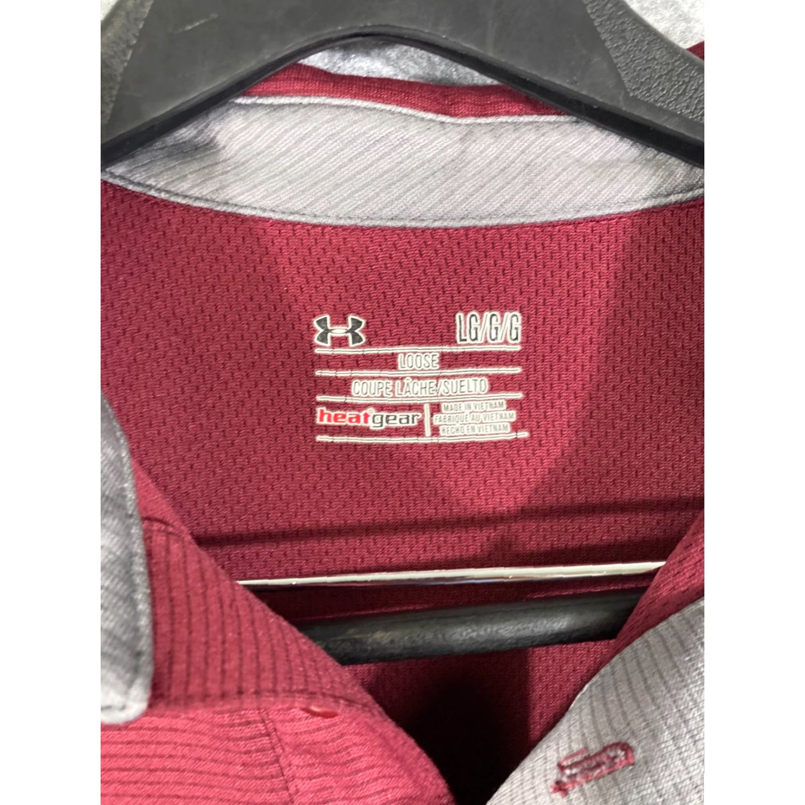 Under Armour Under Armour HeatGear Polo Shirt Mens L Maroon Athletic Performance Loose Fit Shirt Short Sleeve Mens L Maroon Under Armour HeatGear Polo Shirt Size US L / EU 52-54 / 3 - 5 Thumbnail
