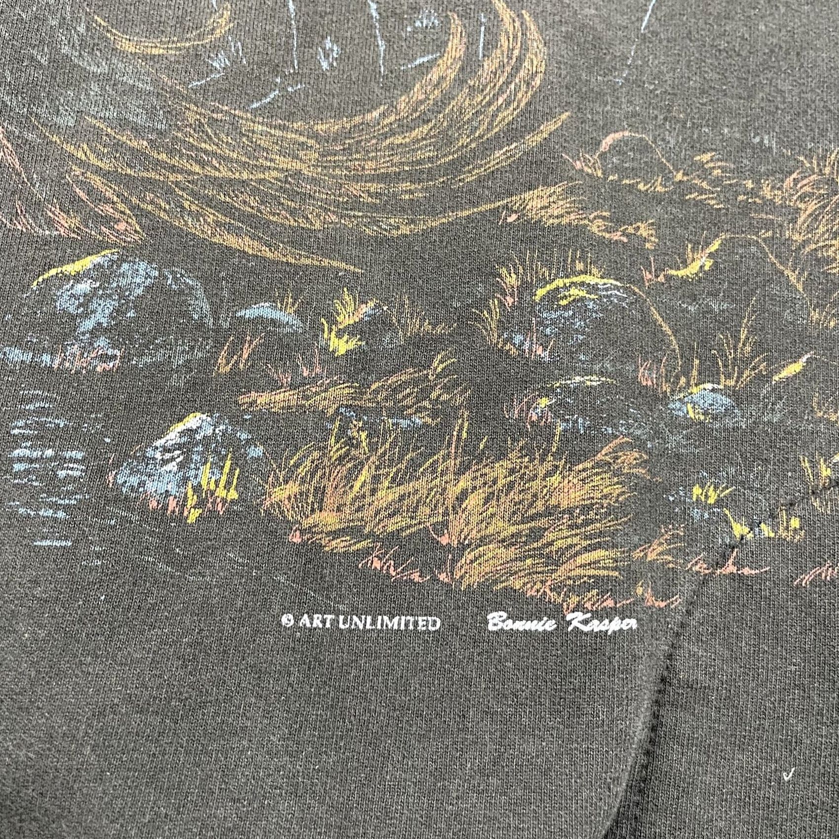 Vintage VINTAGE Art Unlimited Sweatshirt Mens XL Eagle AOP Nature Wrap Around Fleece 90s Size US XL / EU 56 / 4 - 4 Thumbnail