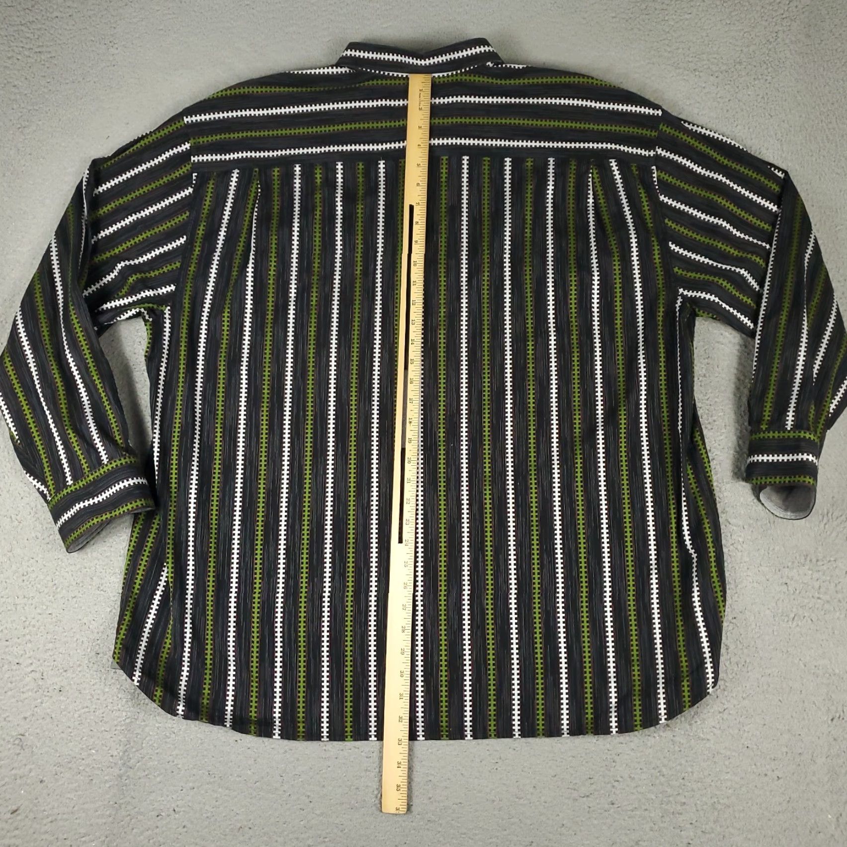 Tommy Bahama Tommy Bahama Shirt Mens Big 2X Black Green Striped Button-Up Long Sleeve Casual Business Formal Workwear Size US XXL / EU 58 / 5 - 3 Thumbnail