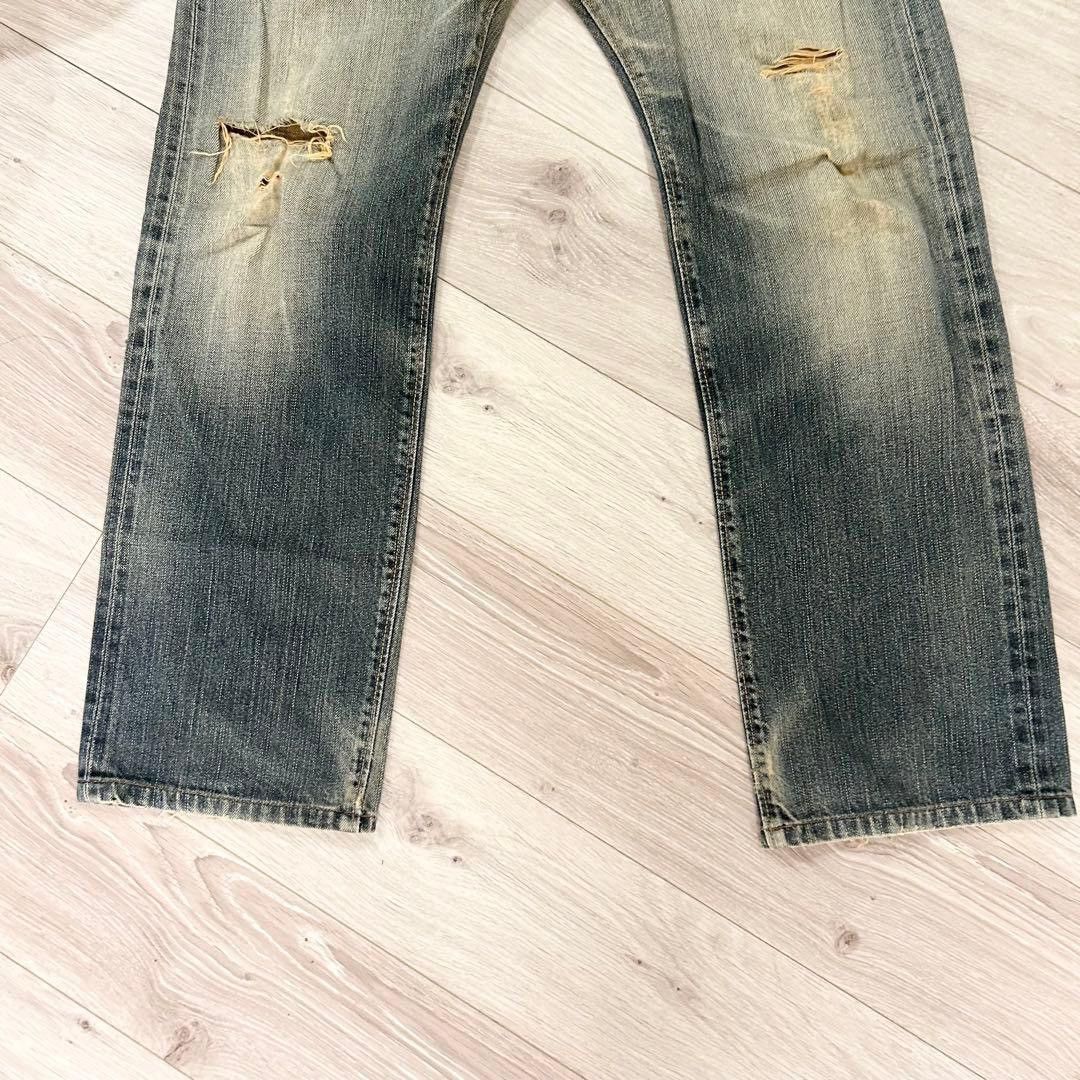 Edwin Japanese Edwin Faded Blue Wash Distressed Denim baggy Size US 30 / EU 46 - 9 Thumbnail