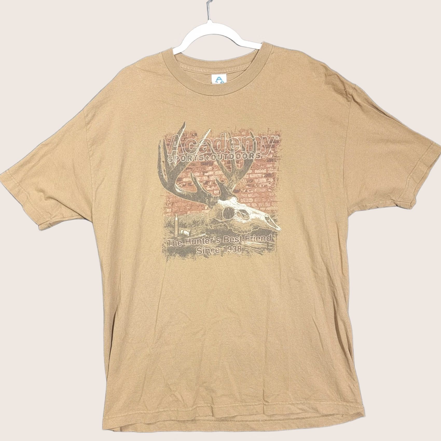 Vintage VINTAGE Academy Sports And Outdoors Shirt Mens XL Hunters Best Friend Distressed Shirt Mens XL Brown Cotton Logo Size US XL / EU 56 / 4 - 1 Thumbnail