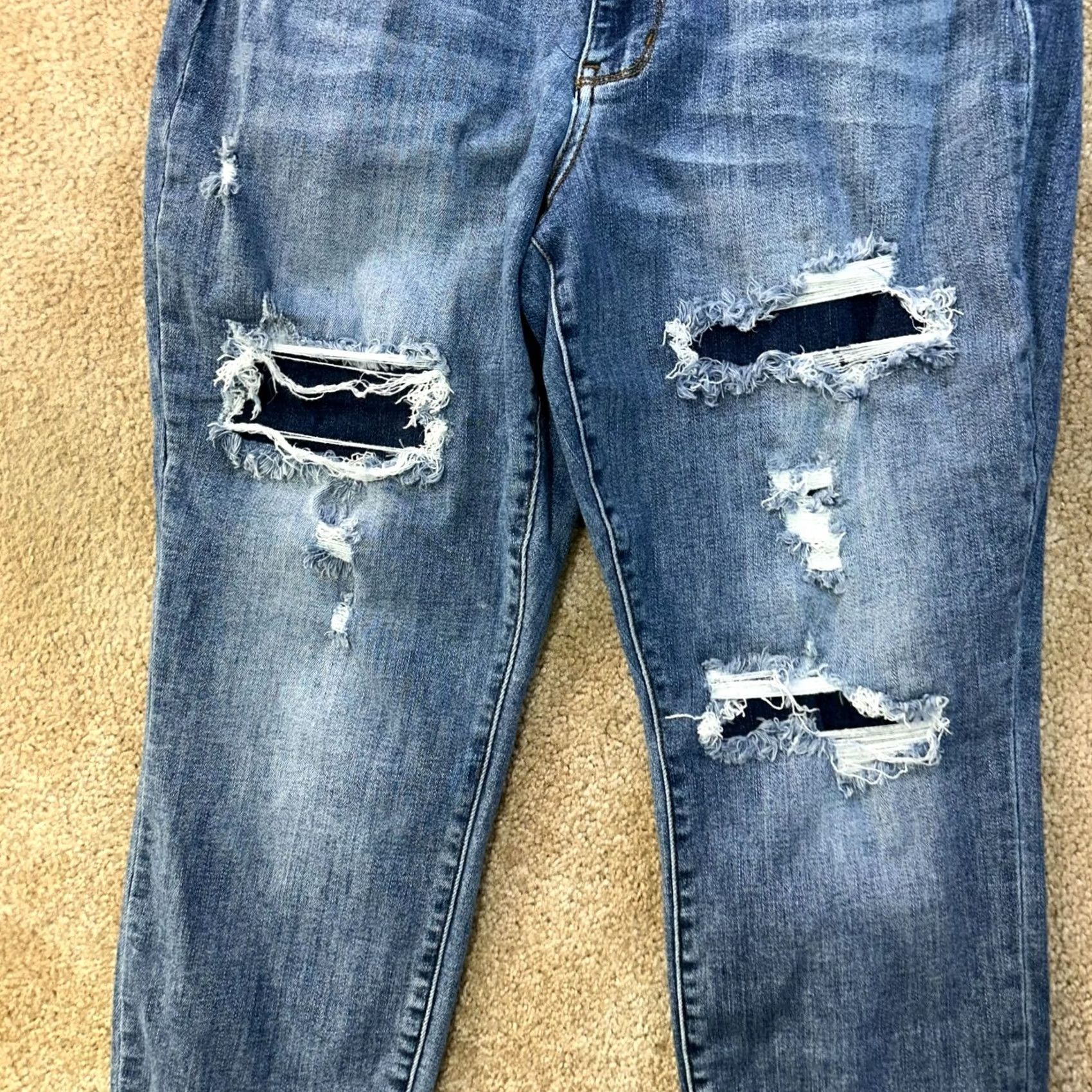 Denime Judy Blue Relaxed Fit High-Rise Jeans Women's 16W Blue Stretch Denim Jeans Juniors Plus Size 16W Women’s 5-Pocket Denim Size 38" / US 16 / IT 52 - 2 Thumbnail