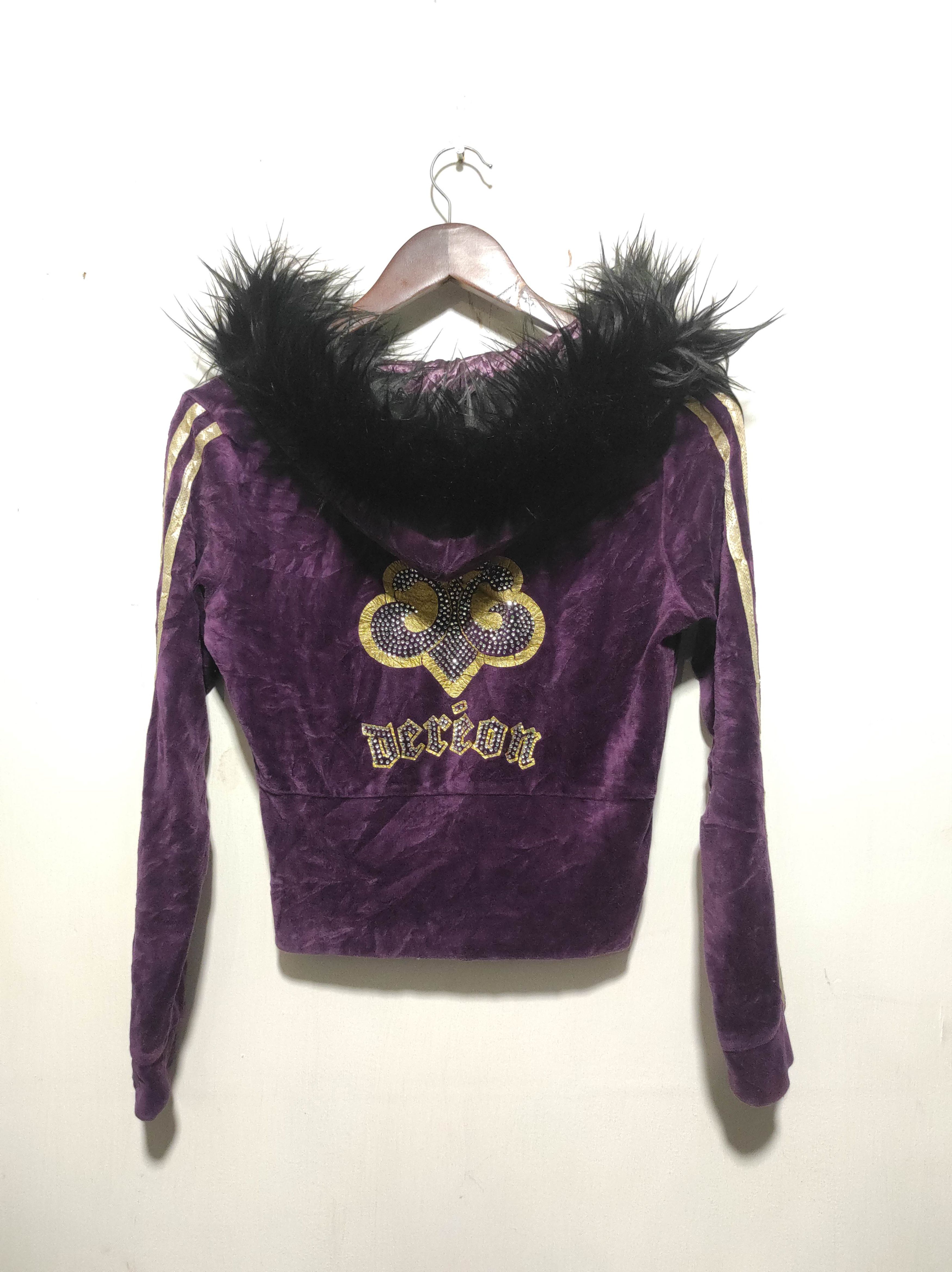 Hysteric Glamour Dereon Crop Velvet Zip Fur Hoodie LGB style Size M / US 6-8 / IT 42-44 - 11 Thumbnail