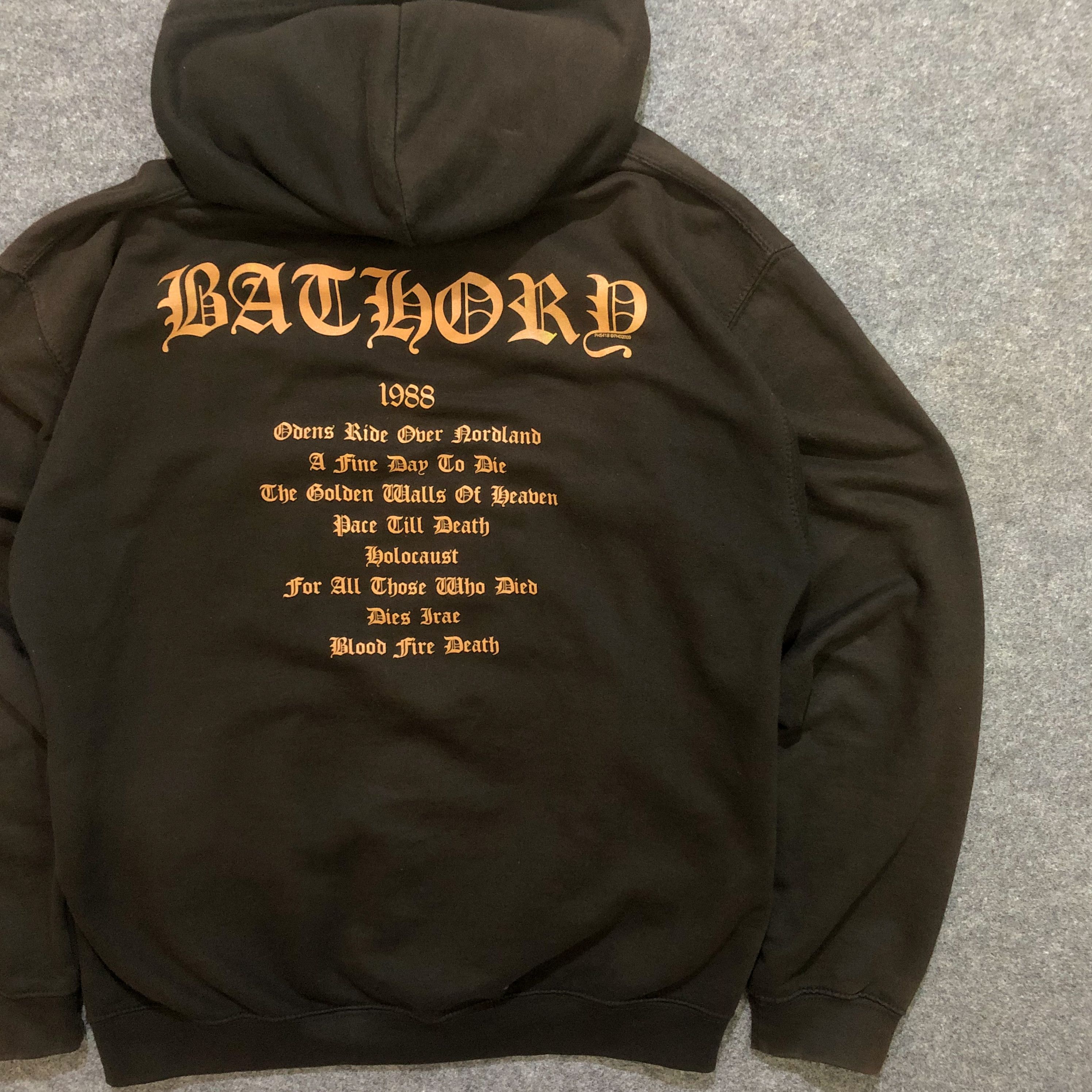 Band Tees Bathory Blood Fire Death Hoodie Sun Faded Aesthetic Size US L / EU 52-54 / 3 - 11 Thumbnail