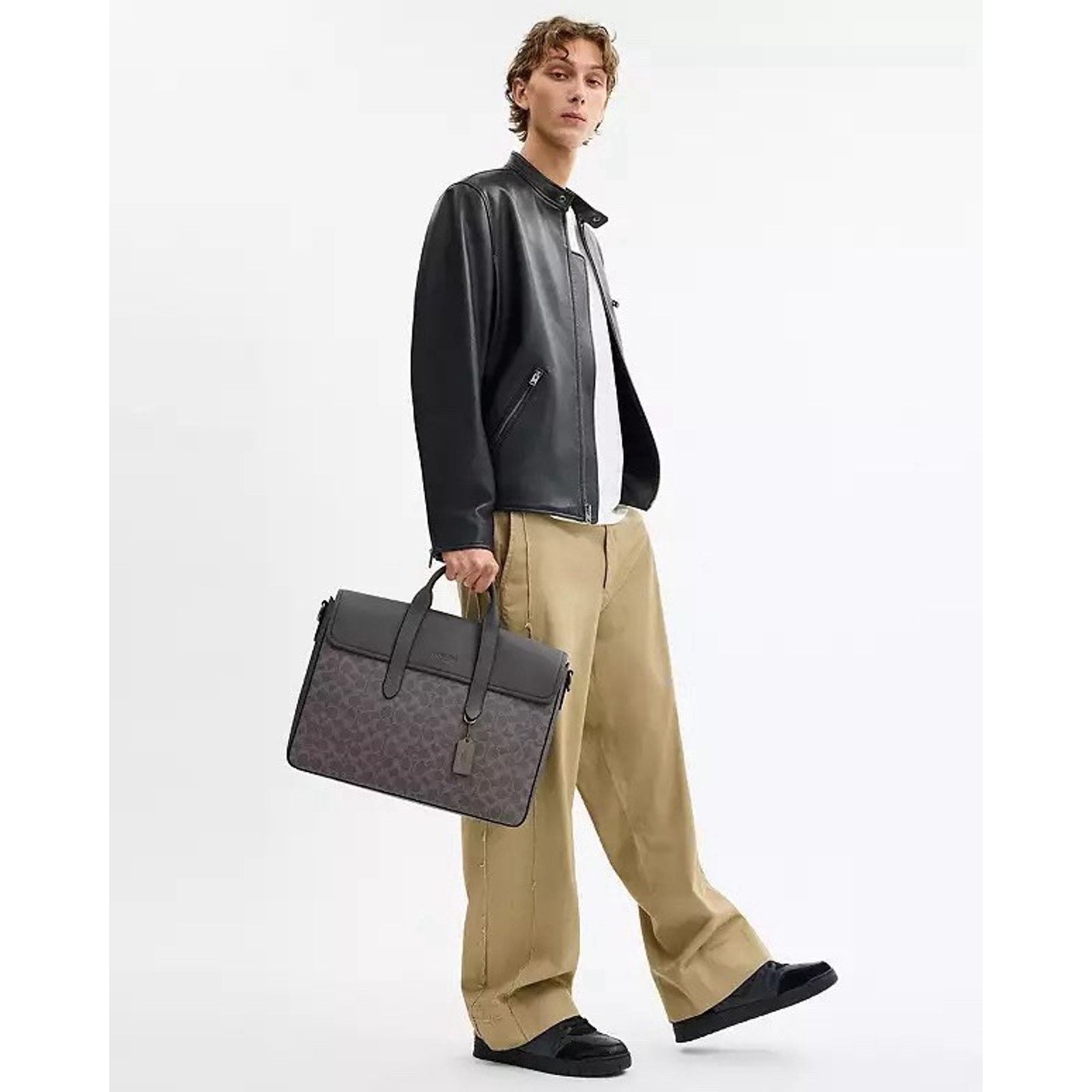 Coach NWT Coach Sullivan Portfolio Brief Canvas cz402 Gunmetal Size ONE SIZE - 11 Thumbnail
