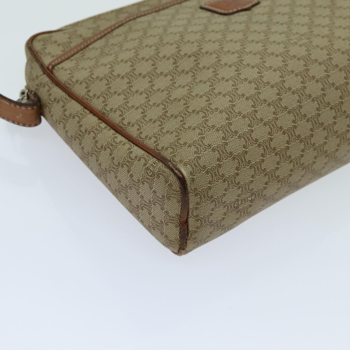 Celine CELINE Macadam Canvas Clutch Bag Beige Size ONE SIZE - 14 Thumbnail