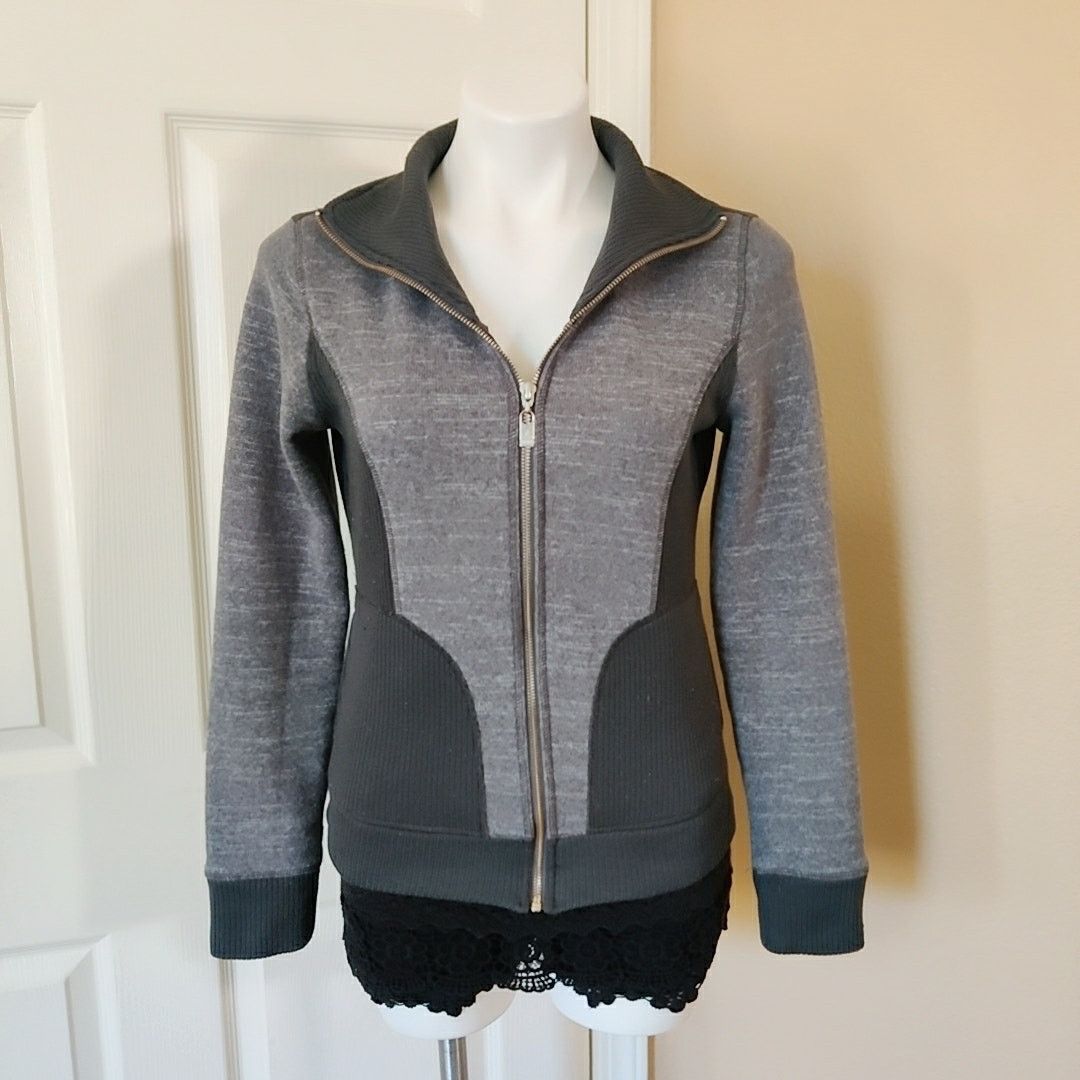 Prana Tobi ribbed fleece jacket gray sz M Size M / US 6-8 / IT 42-44 - 1 Thumbnail