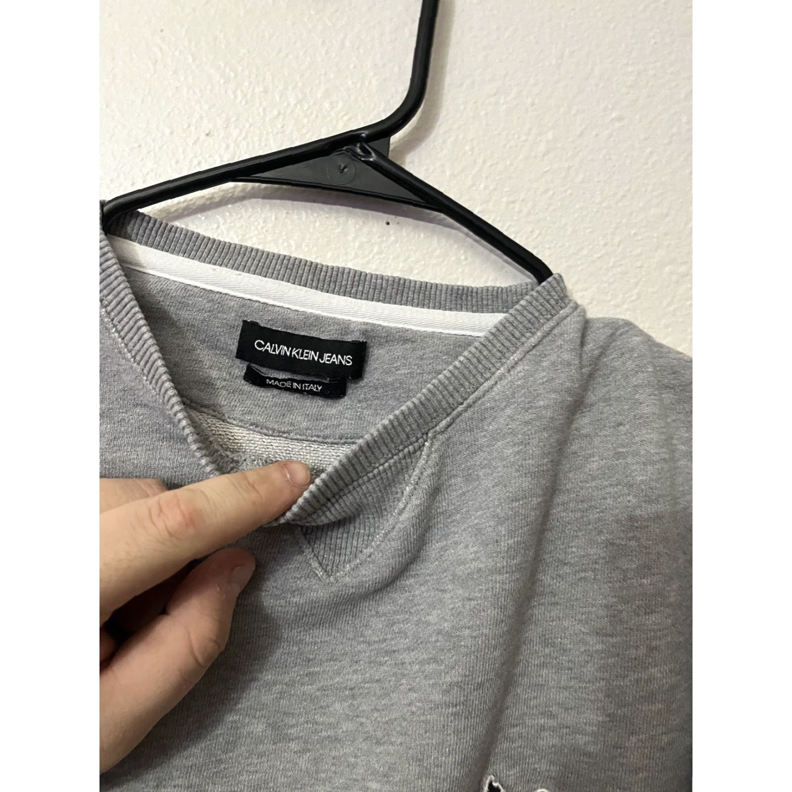 Calvin Klein VINTAGE Calvin Klein 205W39NYC Sweatshirt Men XS Gray Logo Embroidered Pullover Italy Size US XS / EU 42 / 0 - 2 Thumbnail