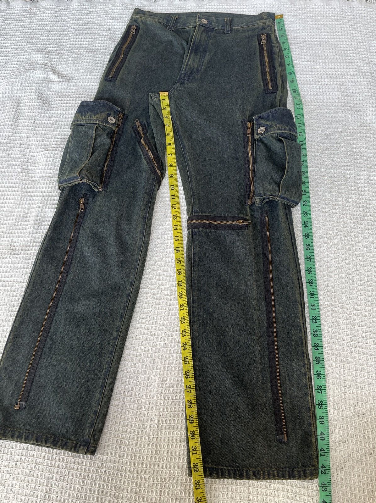 PPFM Vintage Avant Garde🔥PPFM🔥 Zipper Multi Pocket Cargo Jeans Size US 30 / EU 46 - 13 Thumbnail