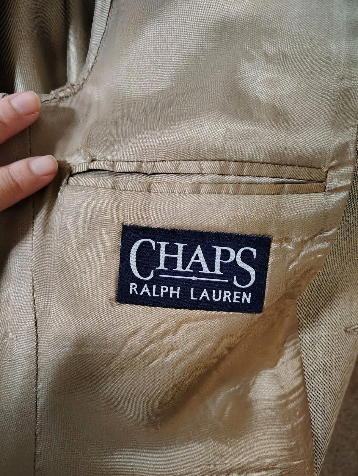 Polo Ralph Lauren CHAPS RALPH LAUREN Vintage 38R Tan Wool Blazer Coat Jacket Size 38R - 5 Thumbnail