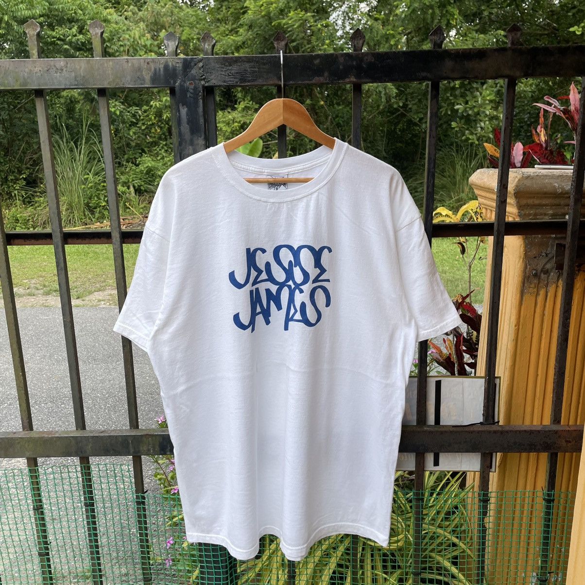 Anvil 🔥Vintage 00s Jesse James West Coast Chopper Big Cross Tee Size US XXL / EU 58 / 5 - 2 Thumbnail