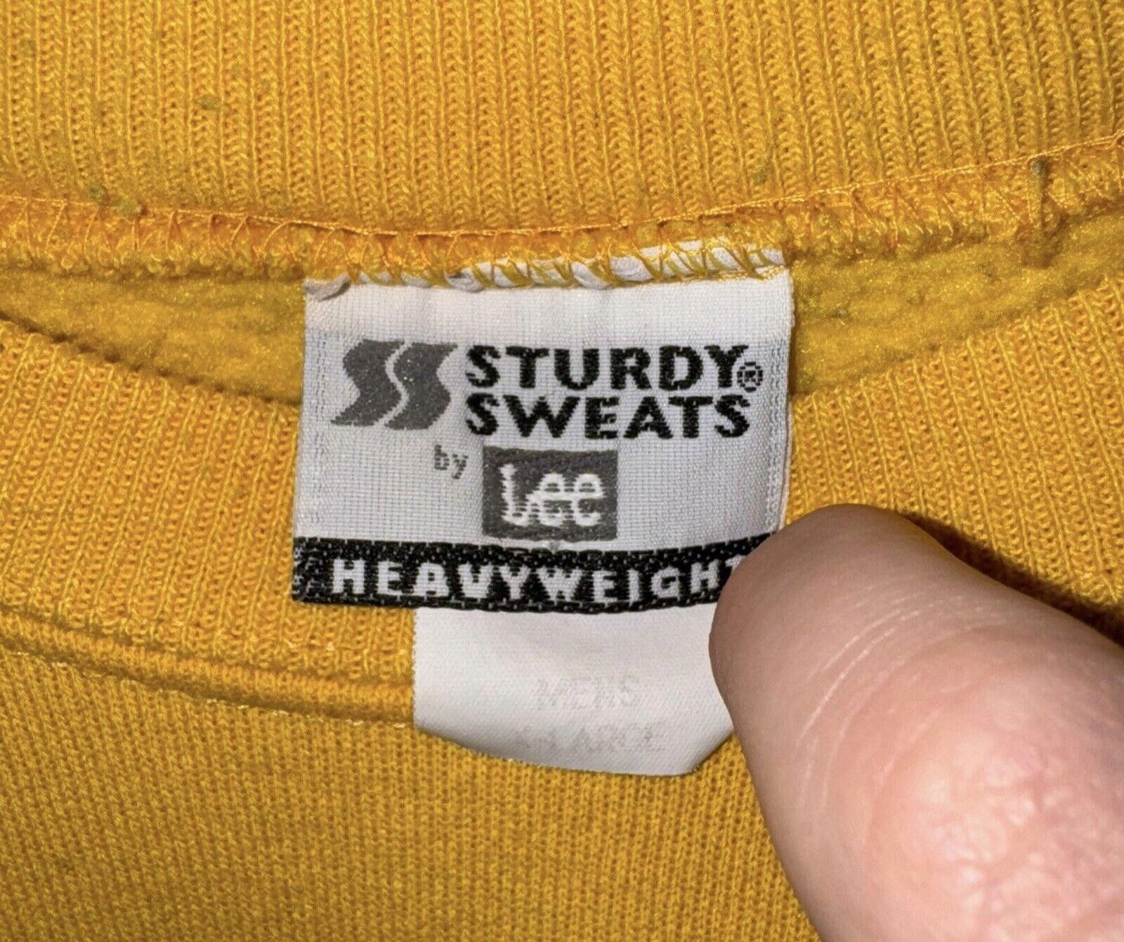 Lee VTG Lee Sturdy Sweats Heavyweight 90s Yellow Crewneck XL Size US 36 / EU 52 - 5 Thumbnail