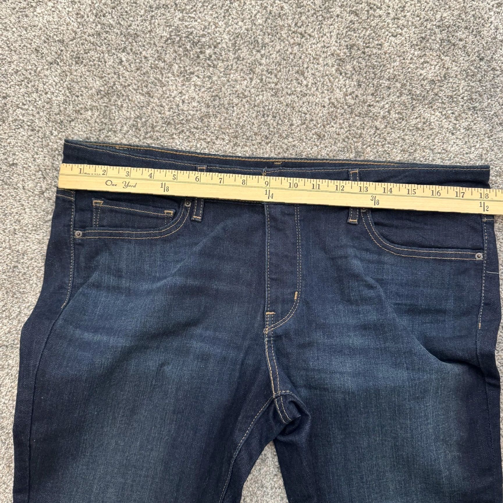 Levi's Levi's Jeans 711 Skinny Womens Dark Blue Wash Mid Rise 32 Regular Stretch Denim 30 Inseam Size 24" / US 00 / IT 34 - 4 Thumbnail