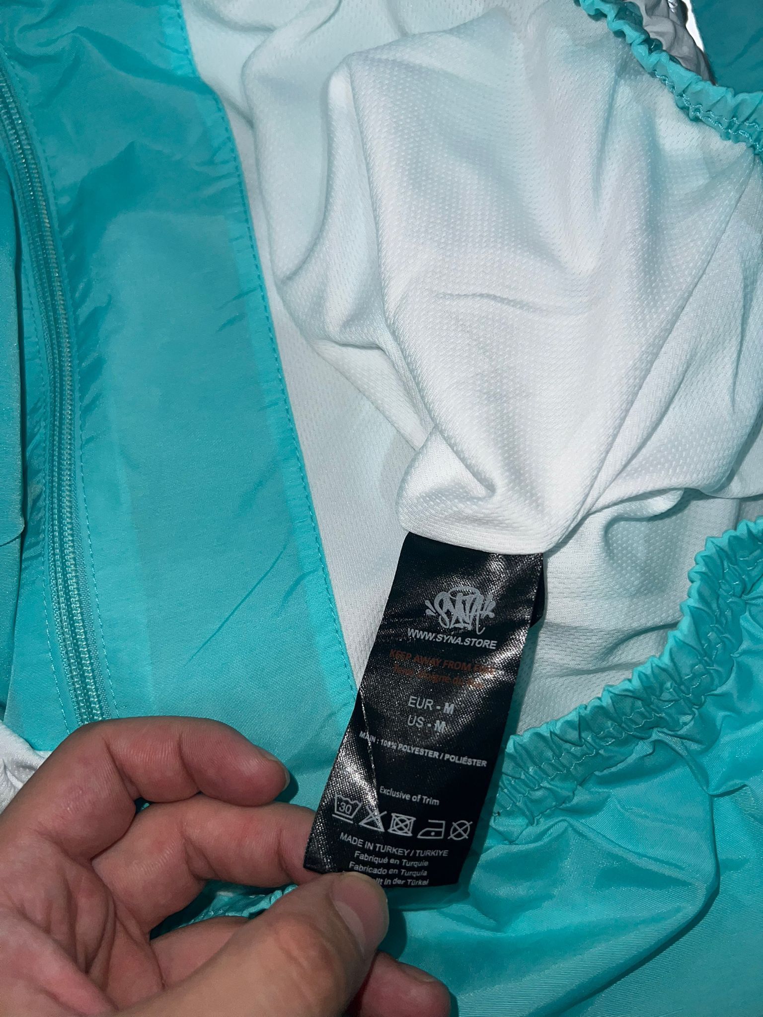 Syna World Syna World Shell Tracksuit ONLY TOP “BLUE-WHİTE” Size US L / EU 52-54 / 3 - 9 Thumbnail