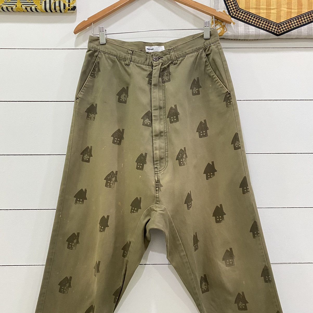 Issey Miyake Ne-net by Issey Miyake Full Print Baggy Pants Size US 29 - 2 Thumbnail