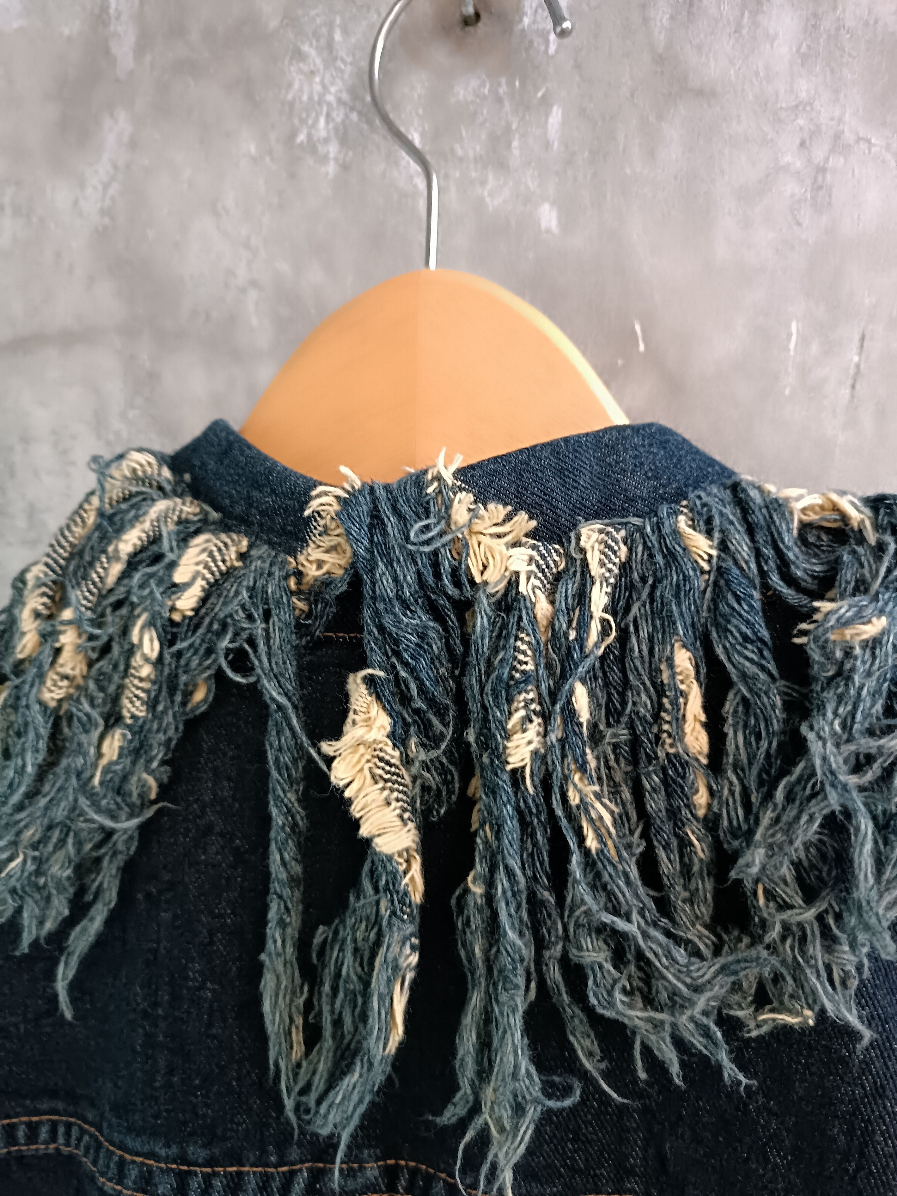 Japanese Brand × Vintage PETIT A PETIT DISTRESSED DENIM RIP FRINGE Size US M / EU 48-50 / 2 - 4 Thumbnail