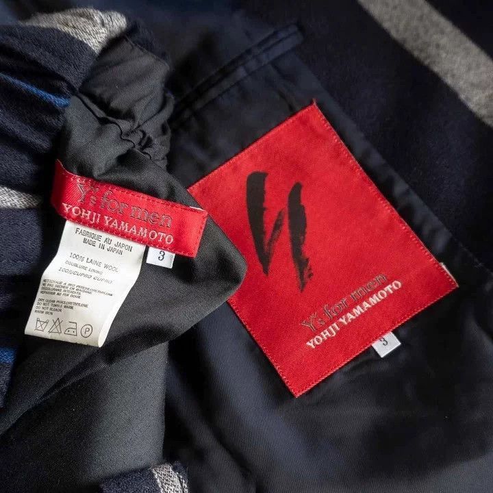 Yohji Yamamoto Yohji Yamamoto 1990s Wool Striped Suit Set by Yohji Yamamo Size US 32 / EU 48 - 6 Thumbnail