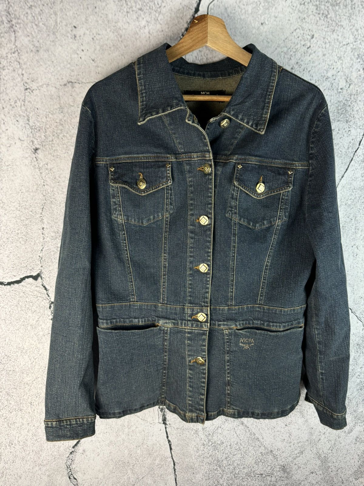 MCM MCM vintage Denim Logo Jacket Size L / US 10 / IT 46 - 1 Thumbnail