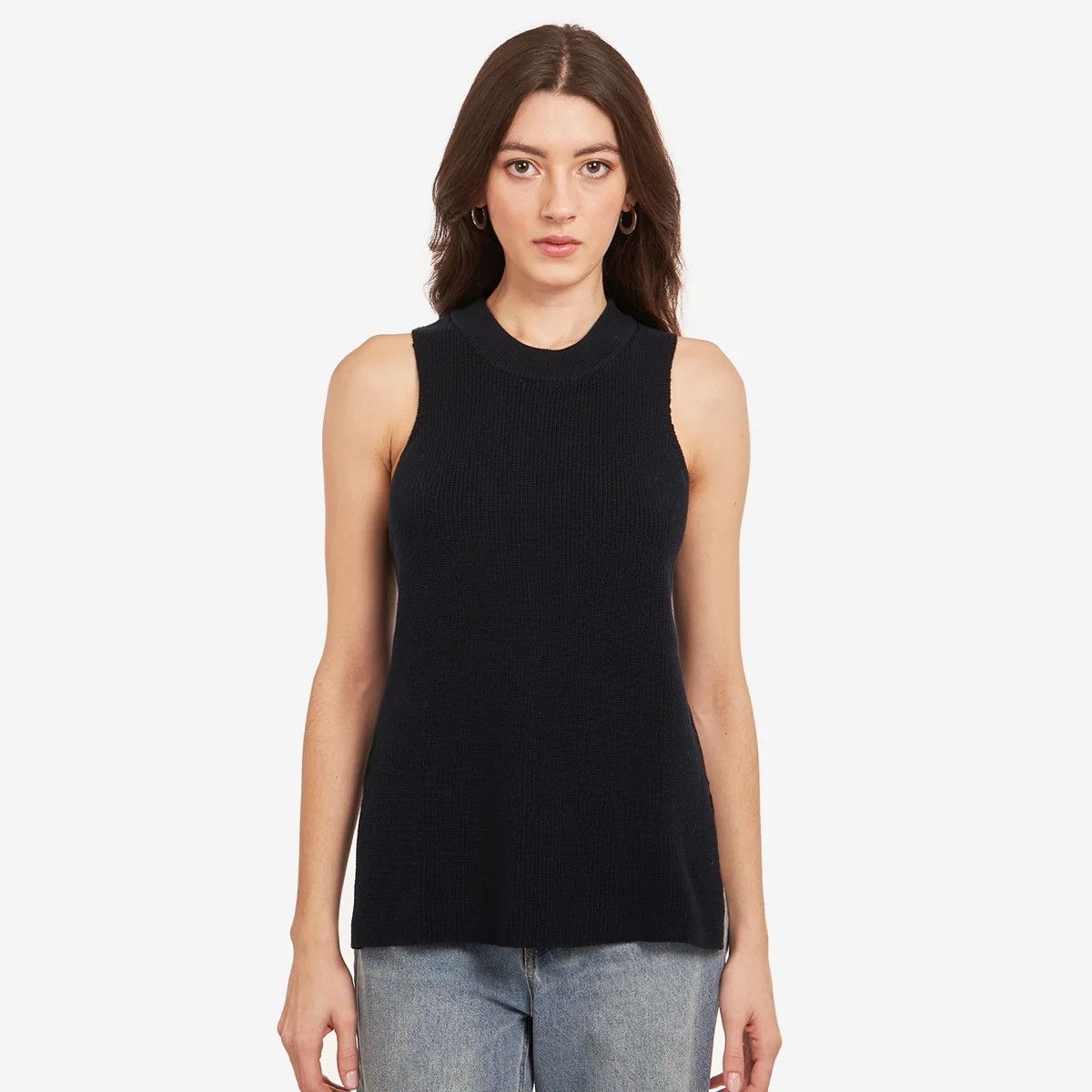 Other Cotton By Autumn Cashmere Black Sleeveless Shaker Top Size M / US 6-8 / IT 42-44 - 1 Thumbnail