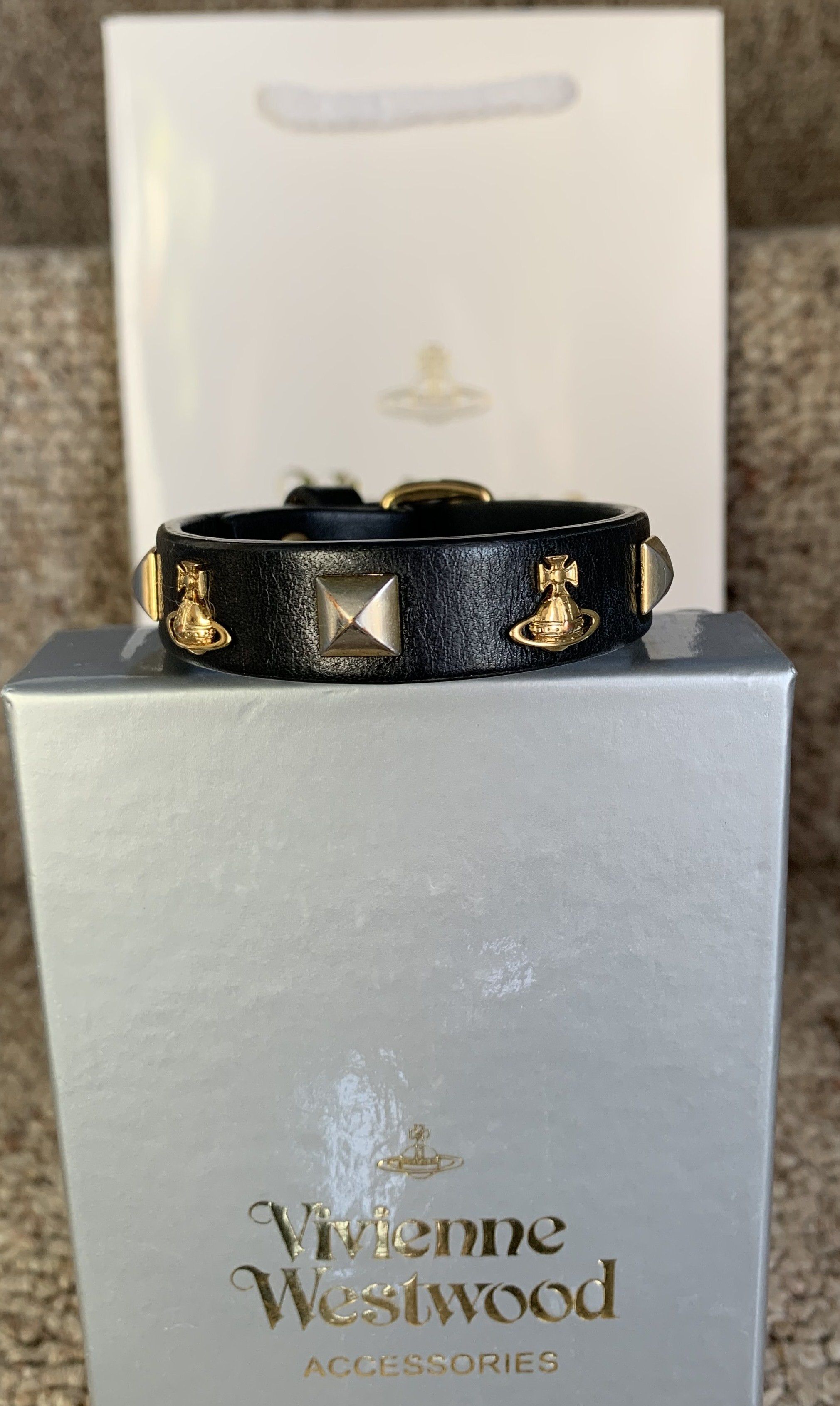 Vivienne Westwood S/S 2019 Vivienne Westwood Norfolk Leather Bracelet + Box Size ONE SIZE - 4 Thumbnail