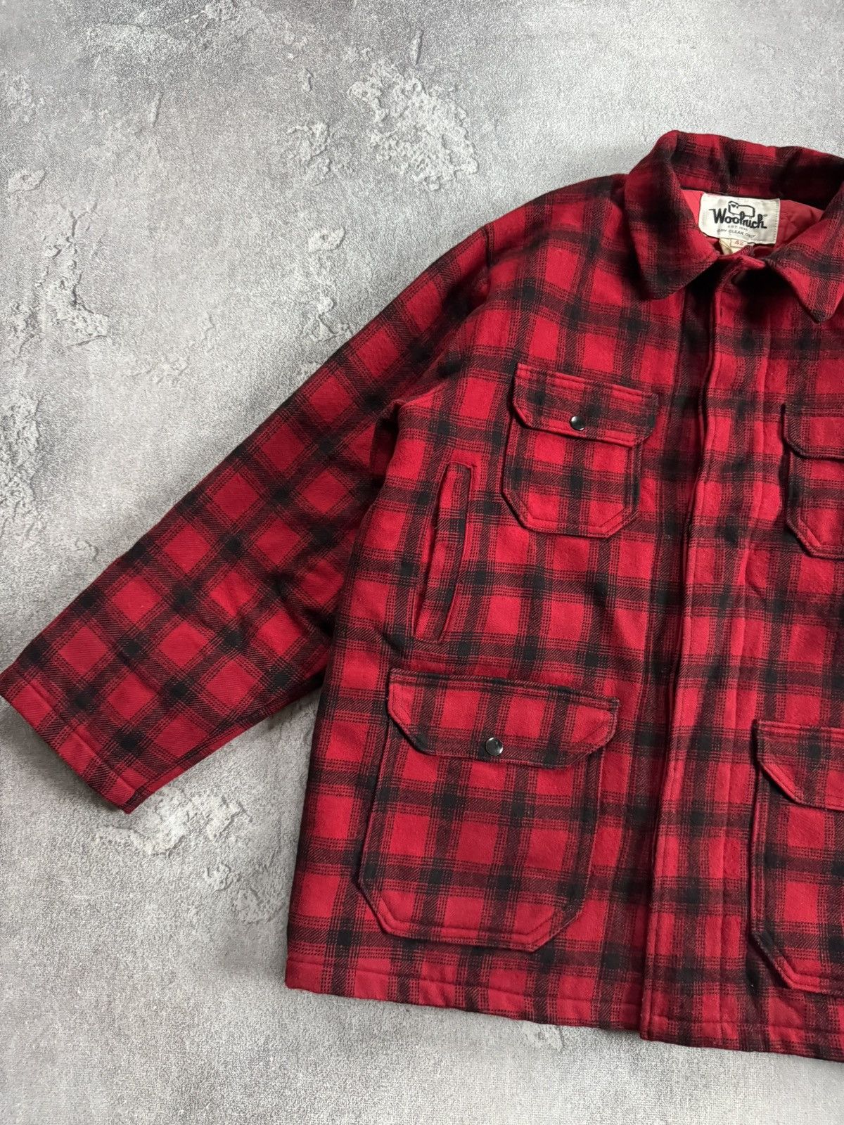 Woolrich Woolen Mills Woolrich 44size Plaid Buffalo Flannel Jacket Coat 80s 90s Size US XL / EU 56 / 4 - 7 Thumbnail
