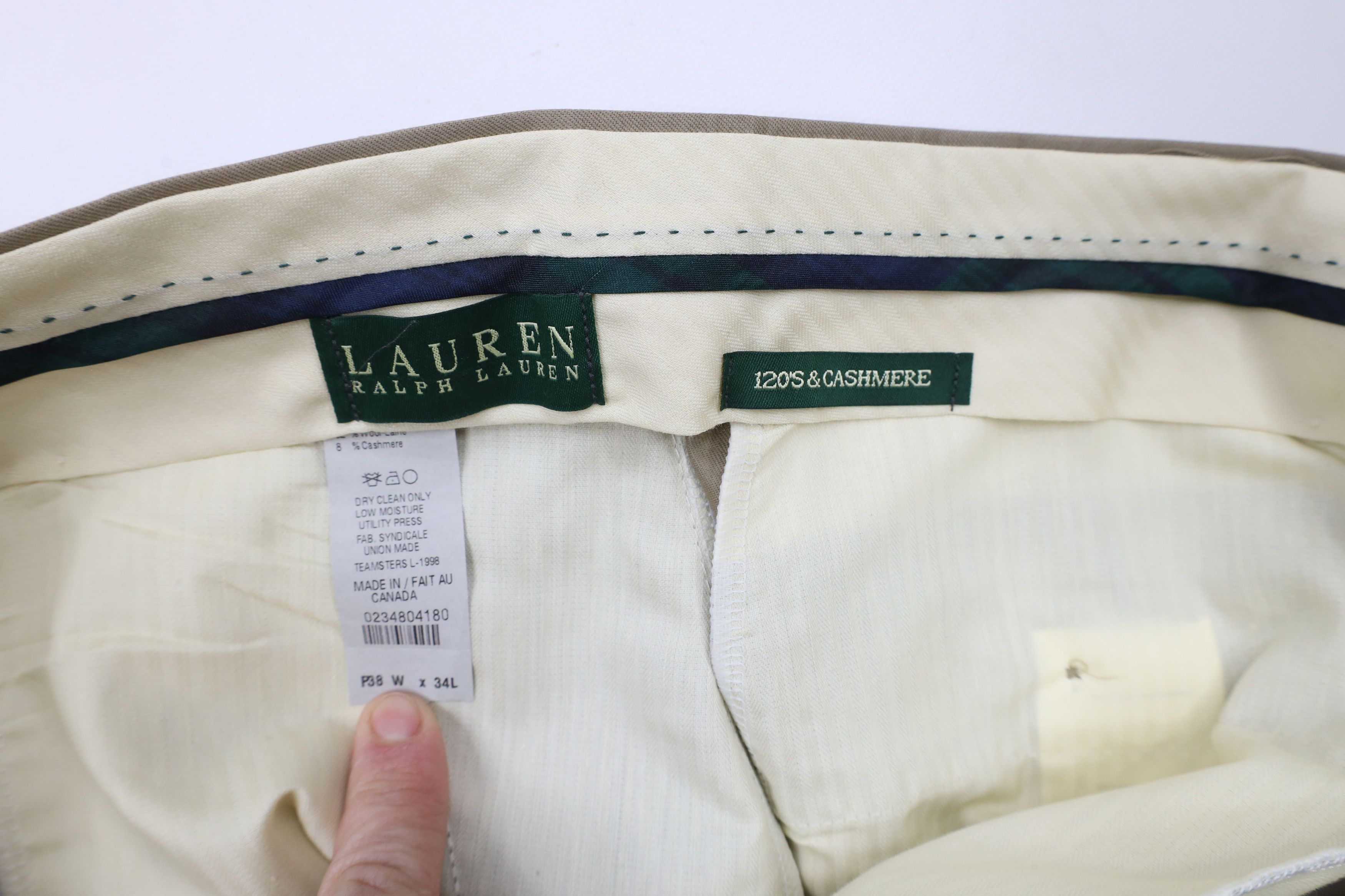 Ralph Lauren × Vintage Deadstock Vintage 90s Ralph Lauren Cashmere Wide Leg Pants Size US 38 / EU 54 - 9 Thumbnail