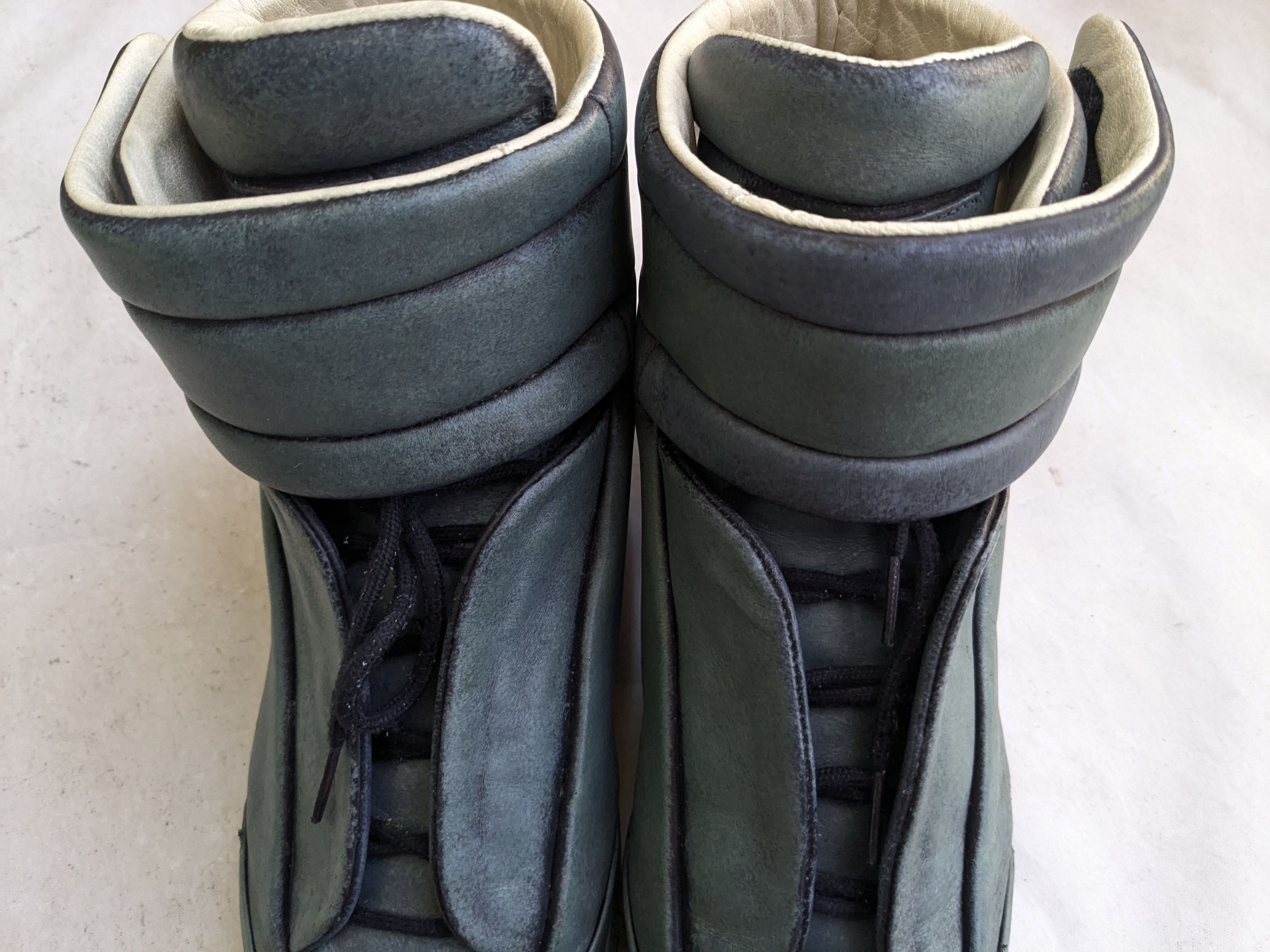 Maison Margiela Maison Margiela Future Green 12 45 High Tops Leather Size US 12 / EU 45 - 4 Thumbnail