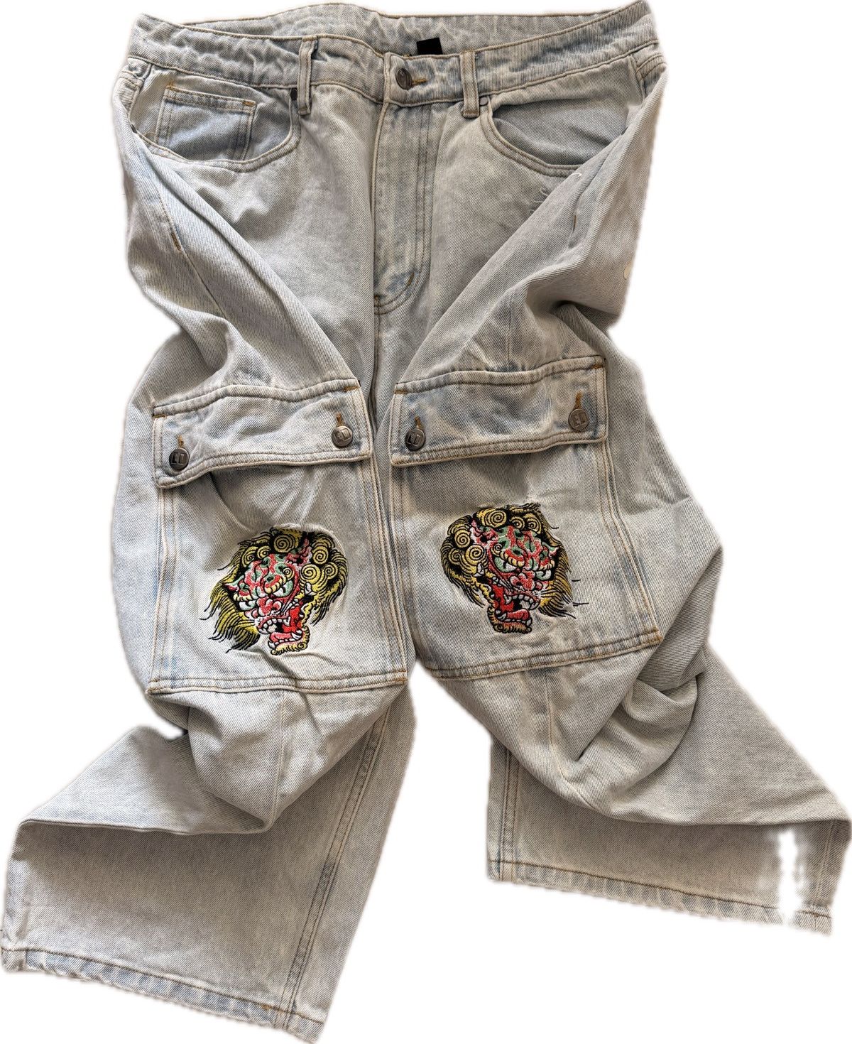 Ed Hardy Vintage Ed Hardy Cargo Jeans Size US 32 / EU 48 - 1 Thumbnail