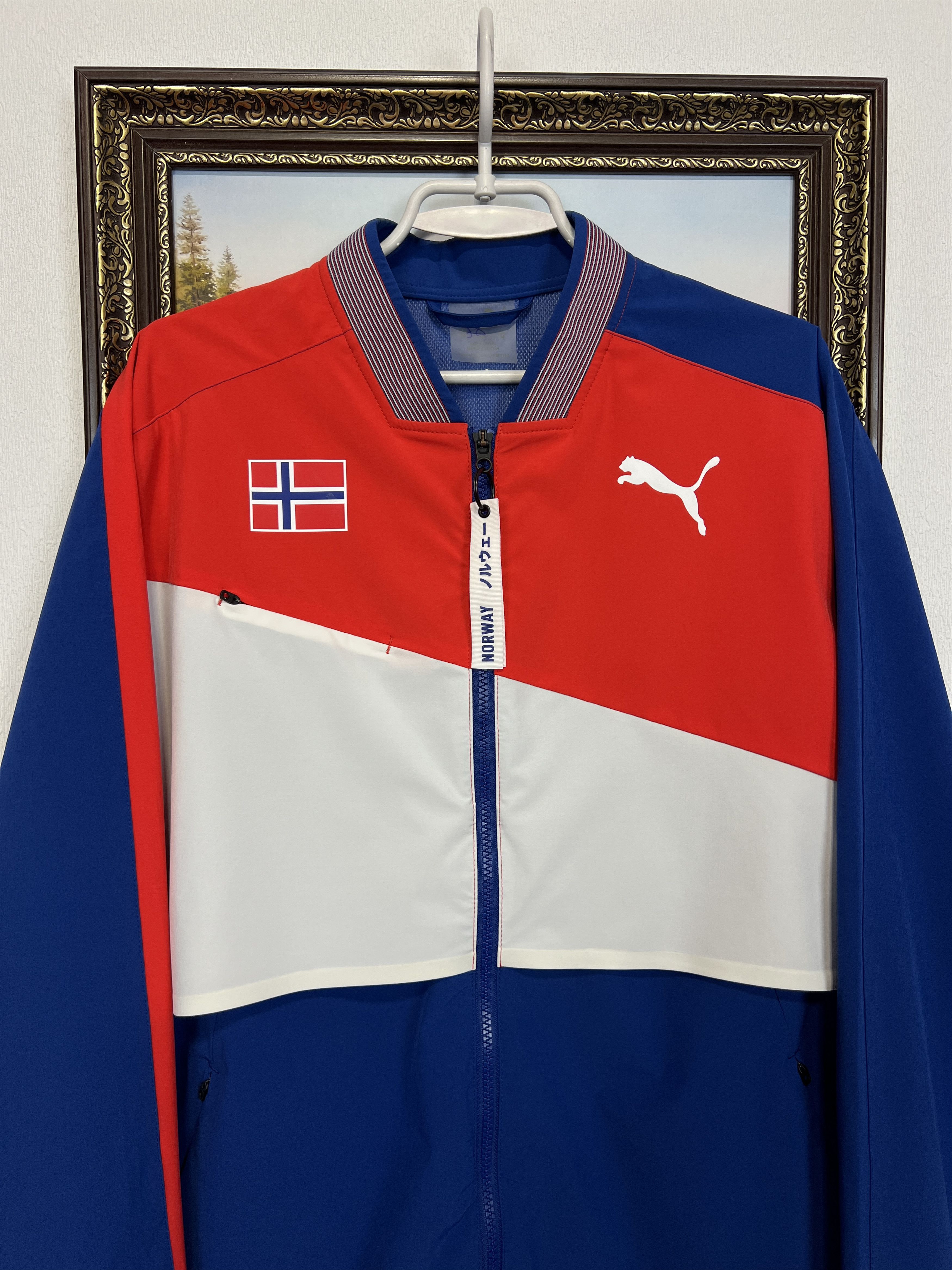 Puma Norway Tokyo 2020 Olympics Lightweight Jacket Track Top Rare Size US M / EU 48-50 / 2 - 2 Thumbnail